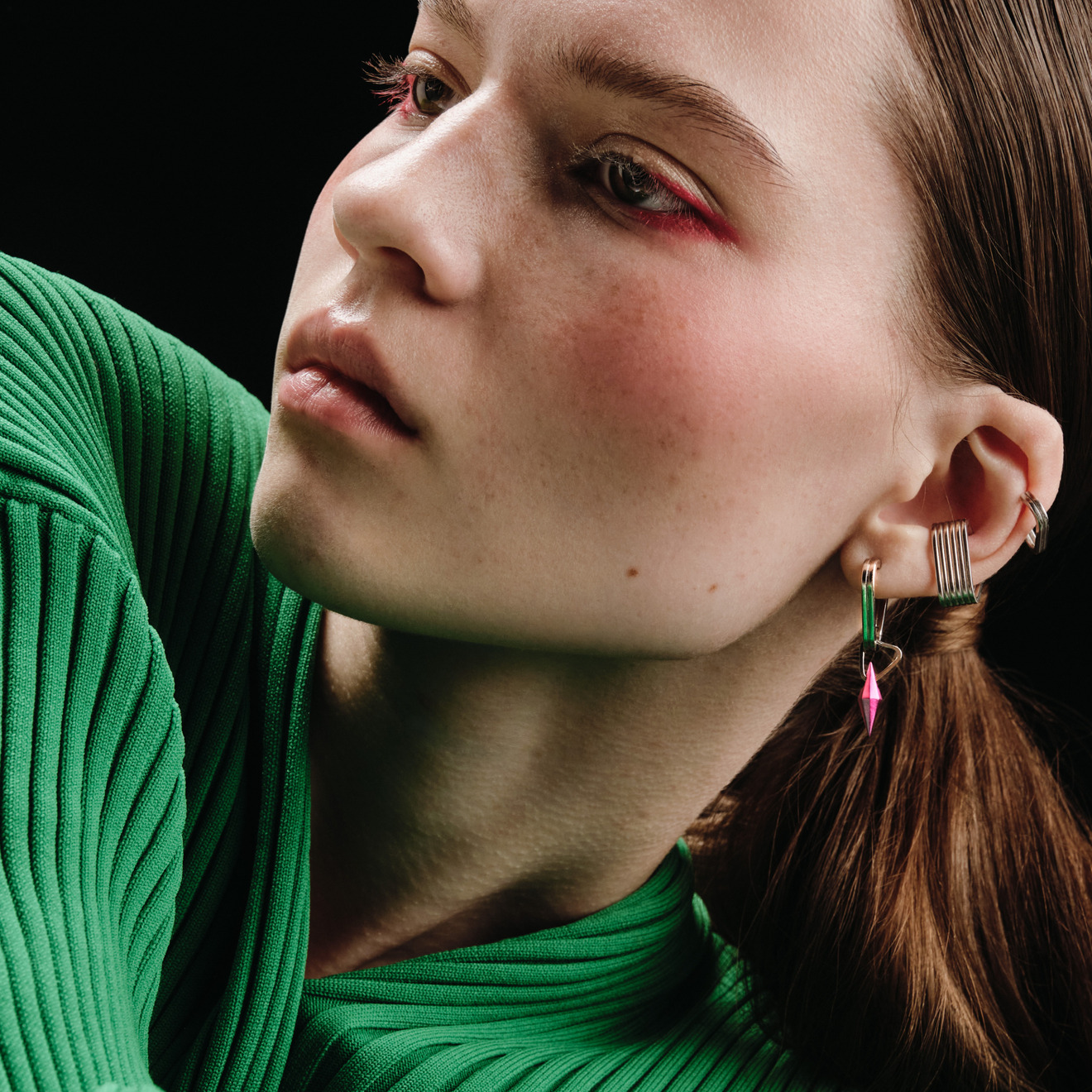 Tsvetnoy Розовая подвеска-кристалл из серебра, покрытая палладием