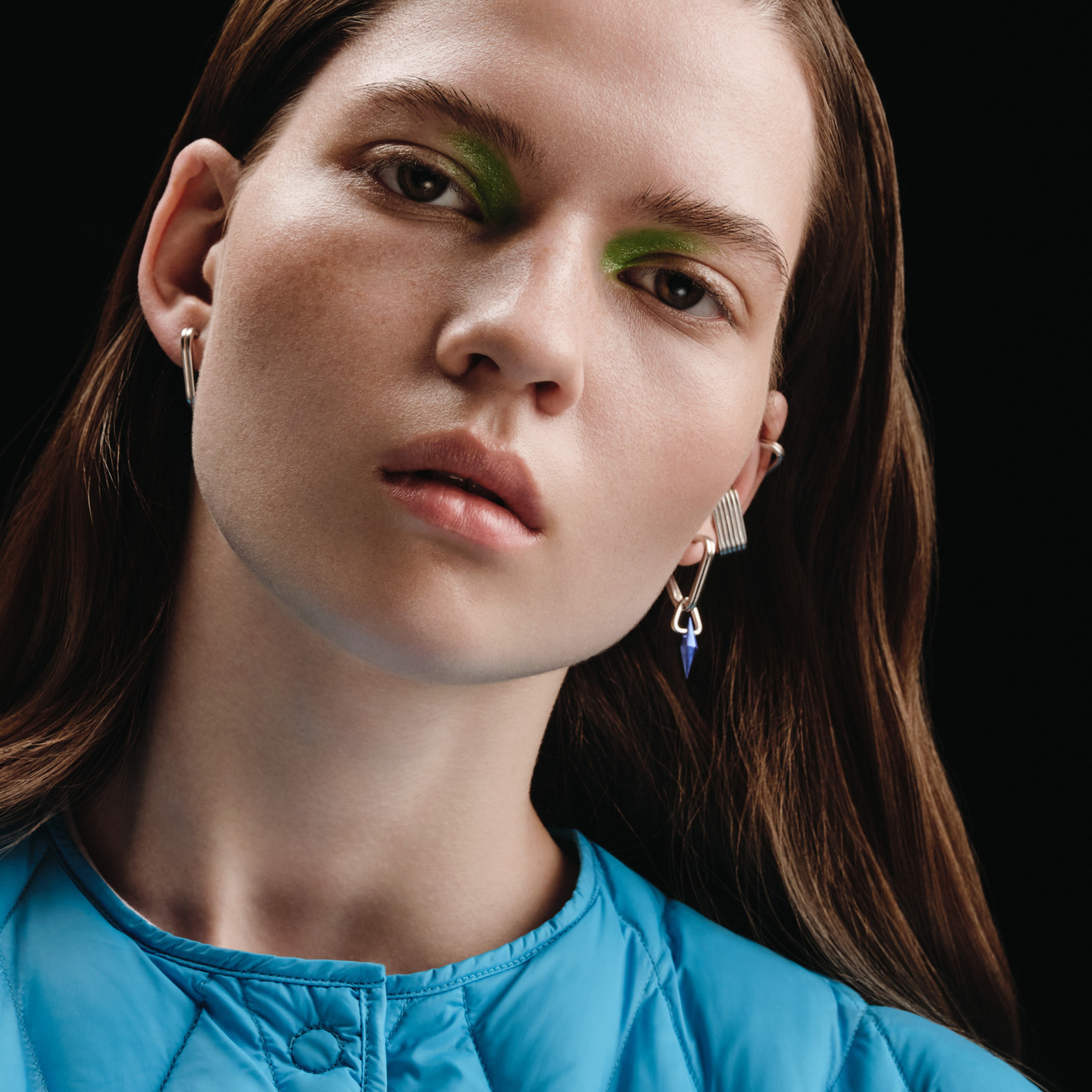 Tsvetnoy Синяя подвеска-кристалл из серебра, покрытая палладием