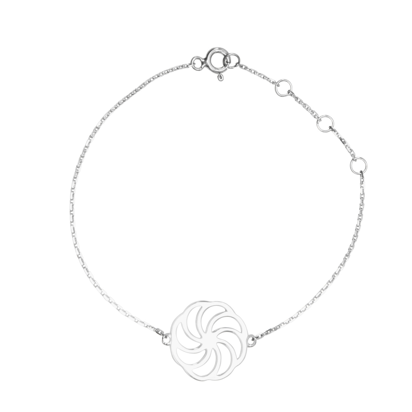 LUSIN Jewelry Тонкий браслет Sun & Eternity Bracelet из серебра