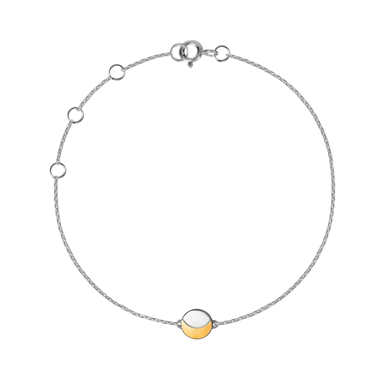 LUSIN Jewelry Тонкий браслет из серебра Old Moon Bracelet lusin jewelry моносерьга из серебра на тонкой цепочке sun