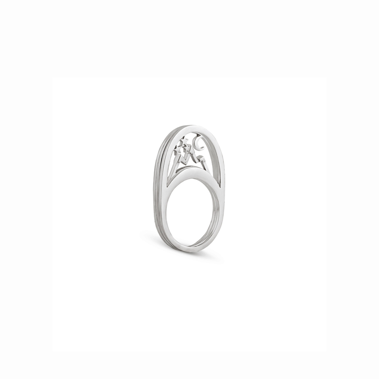 цена LUSIN Jewelry Овальное кольцо Globe rings из серебра