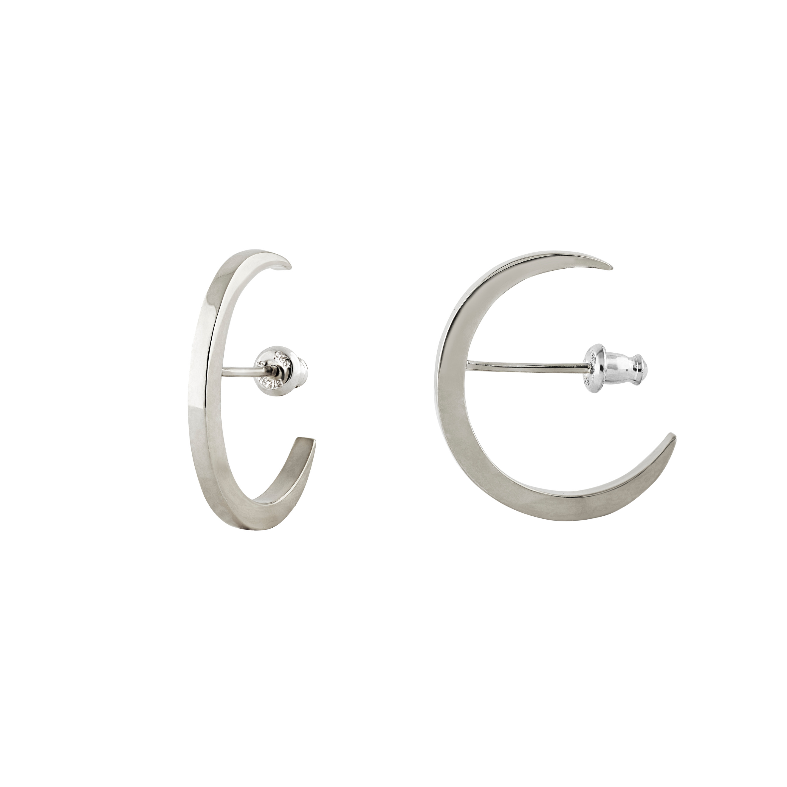 Серьги-полумесяцы Luna Hoops из серебра
