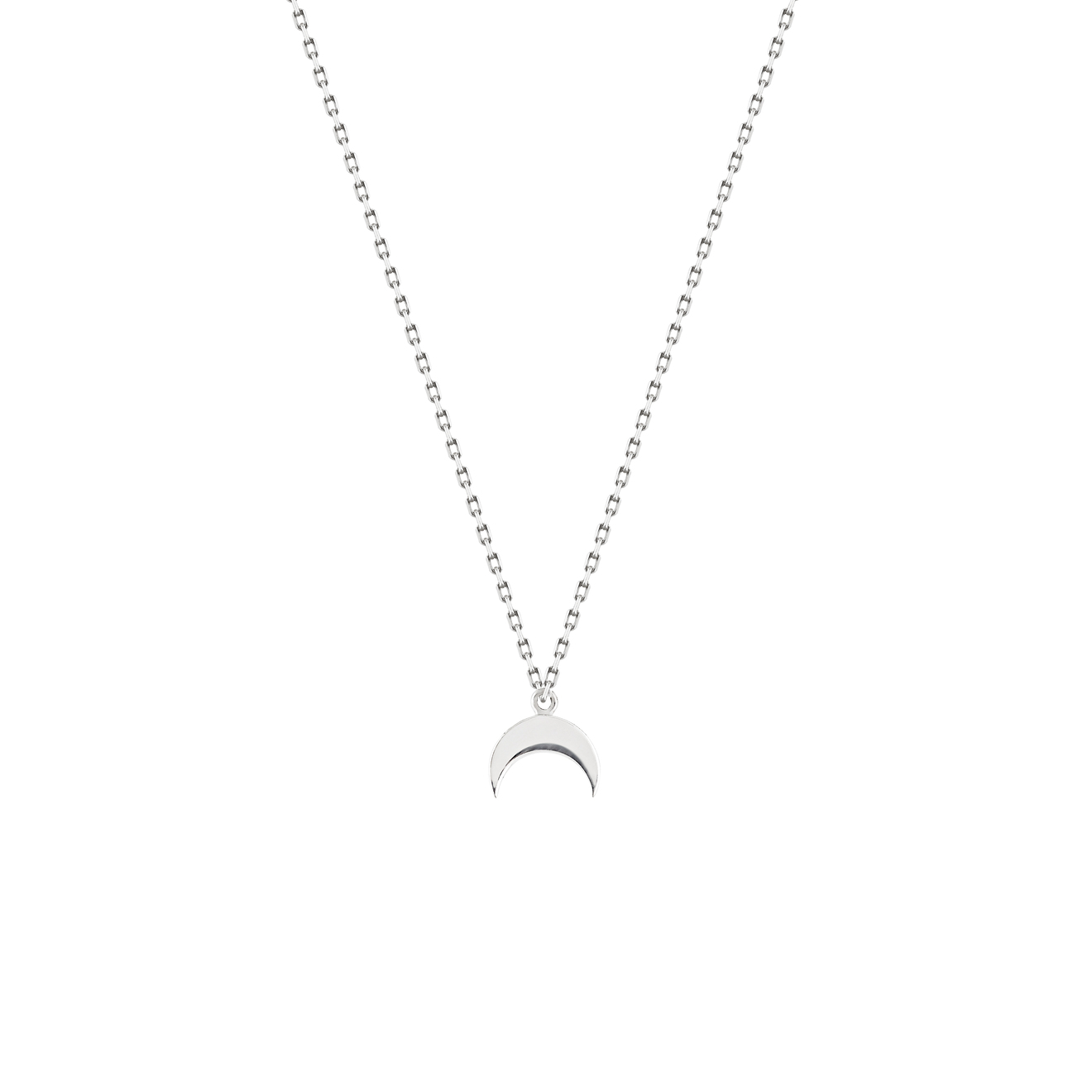 LUSIN Jewelry Колье с подвеской-полумесяцем из серебра moon necklace