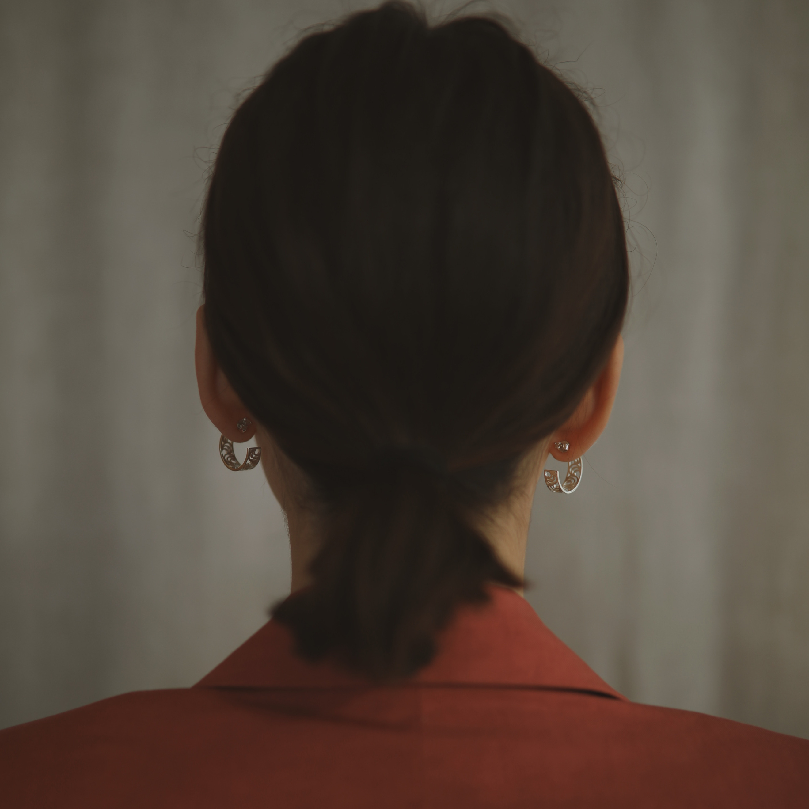 Серьги-хупы из серебра ANÍ earrings с узором