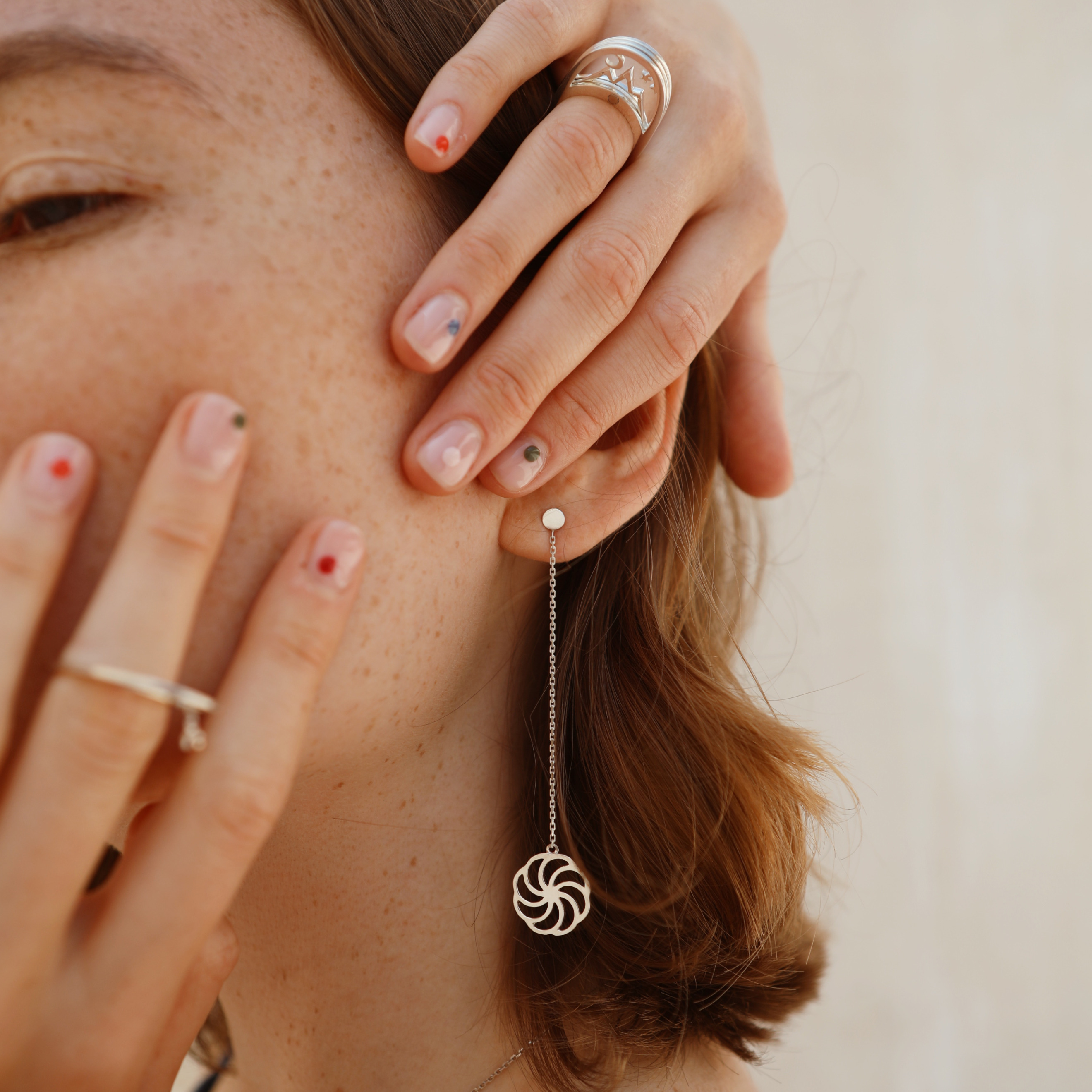 Sun & Eternity Mono-Earring