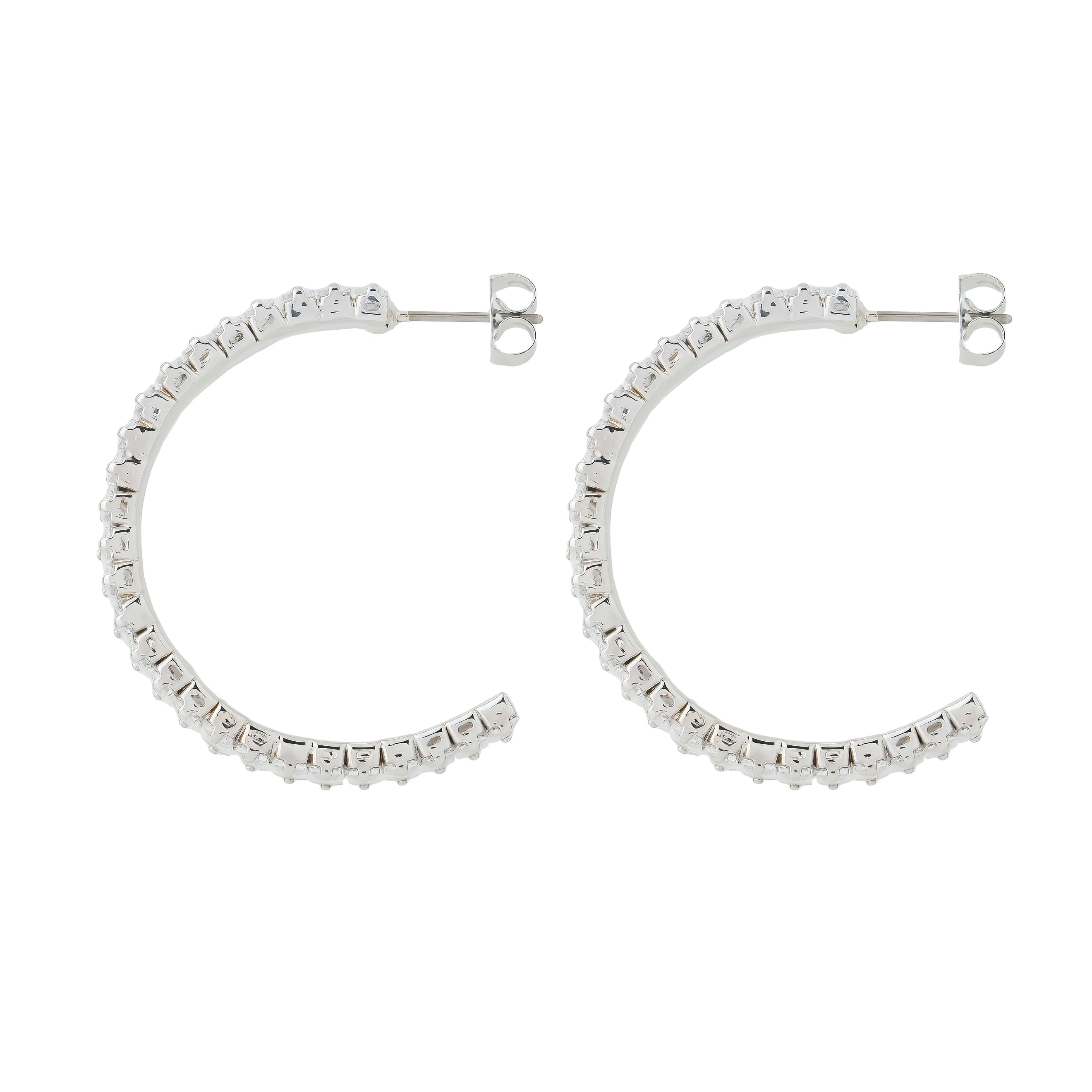 ring earrings with crystals
