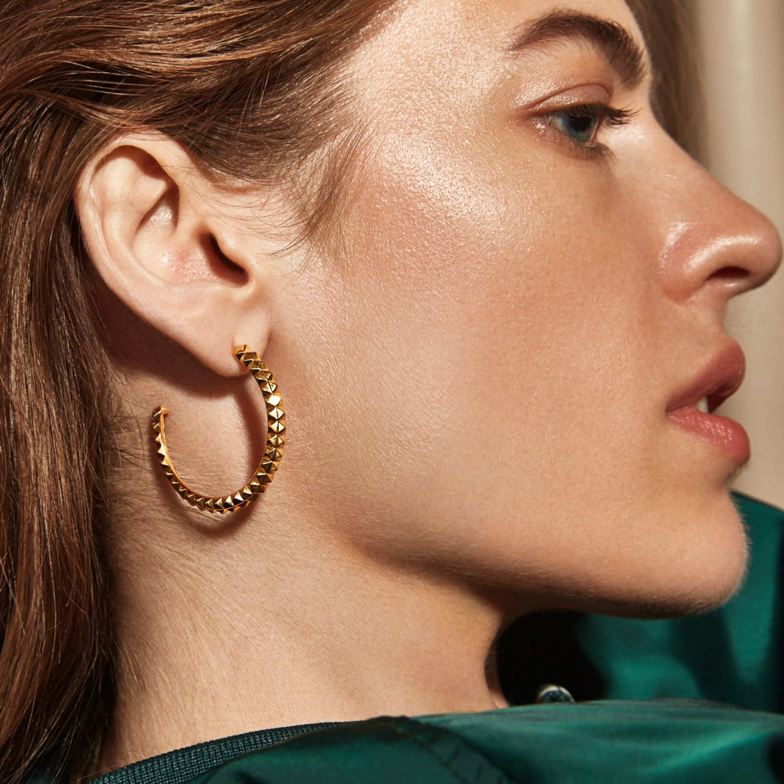 Gold-plated Lisbon Ring Earrings