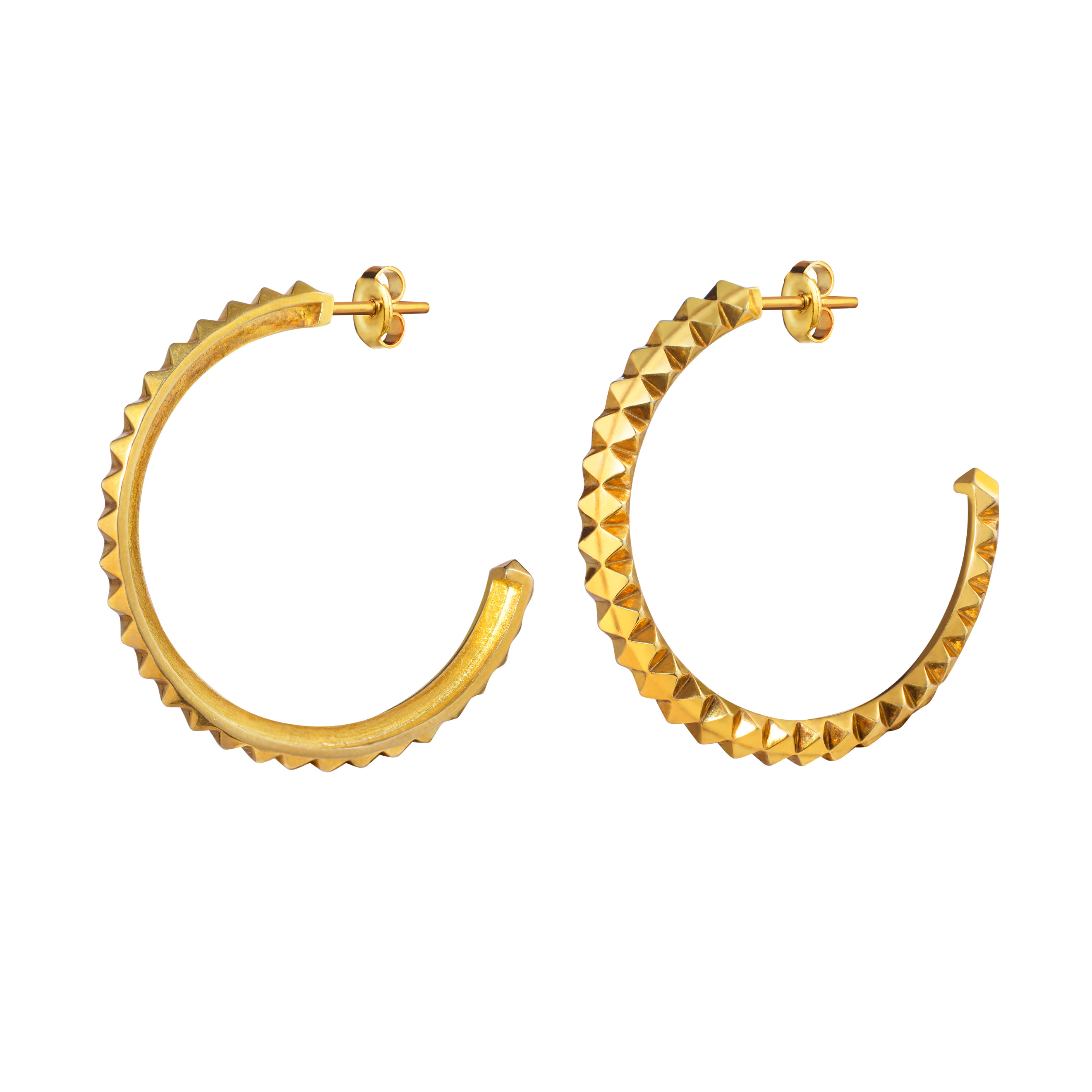 Gold-plated Lisbon Ring Earrings