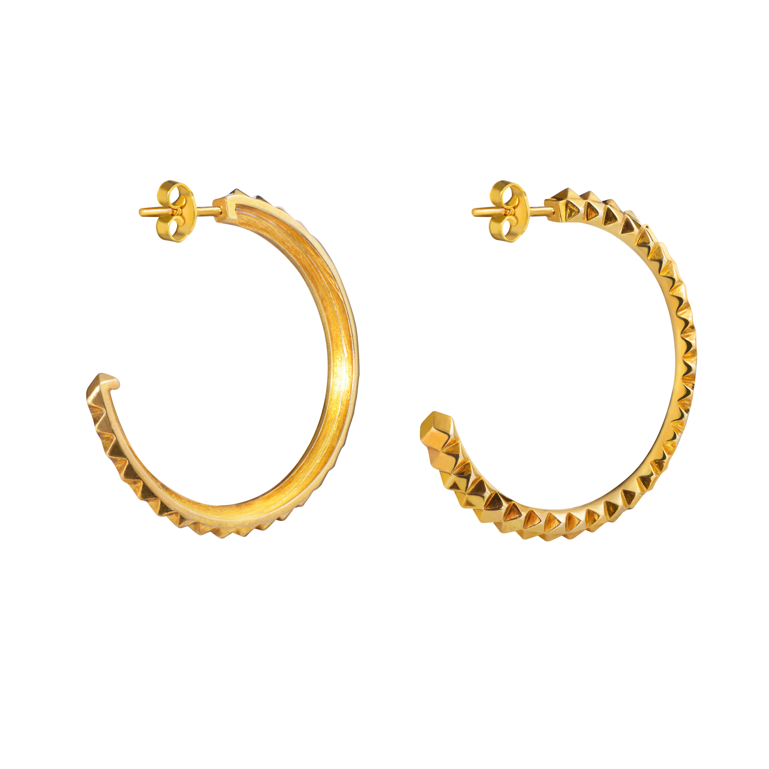 Gold-plated Lisbon Ring Earrings