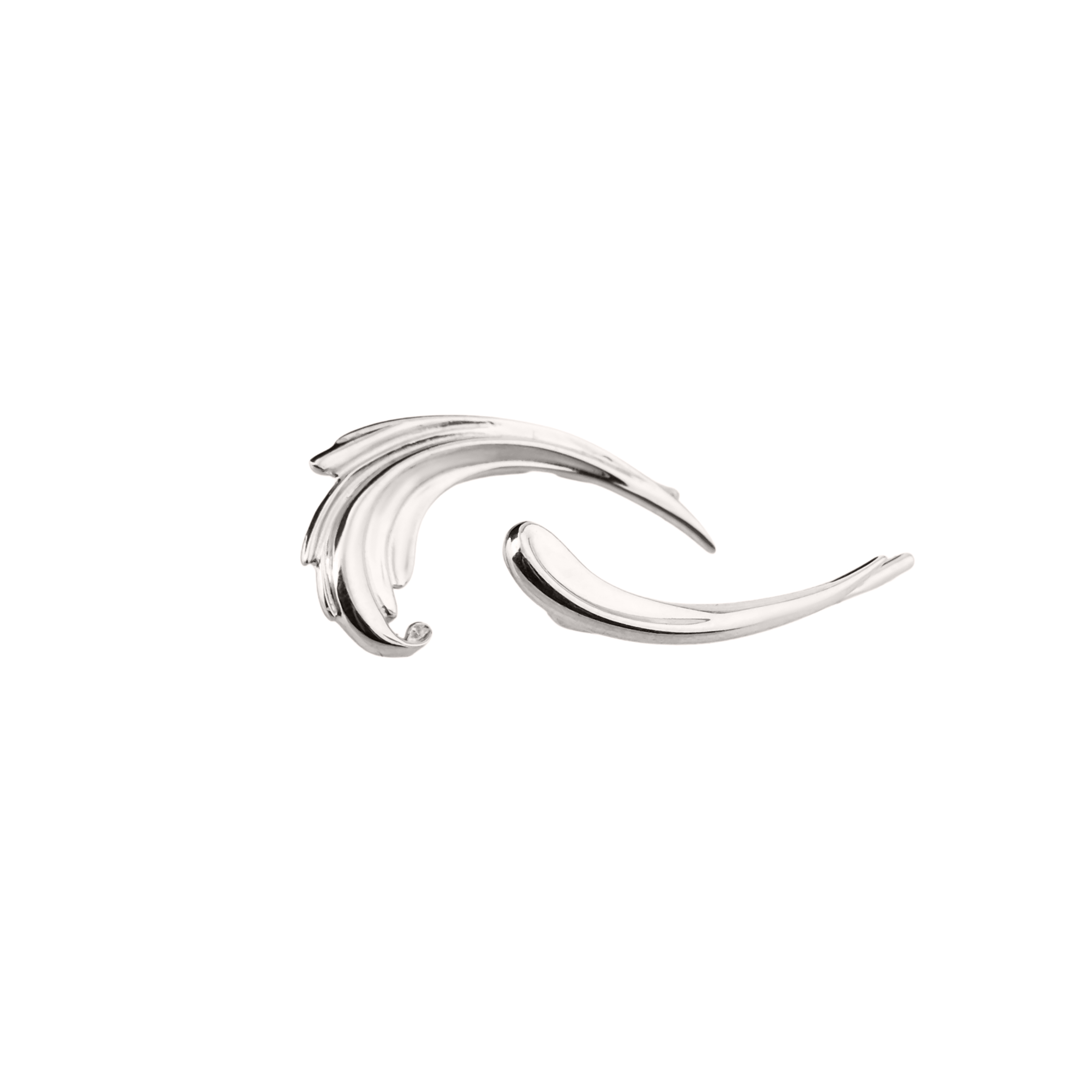 Асимметричные серьги LUTA Jewelry Ассиметричные серебряные серьги в барочном стиле