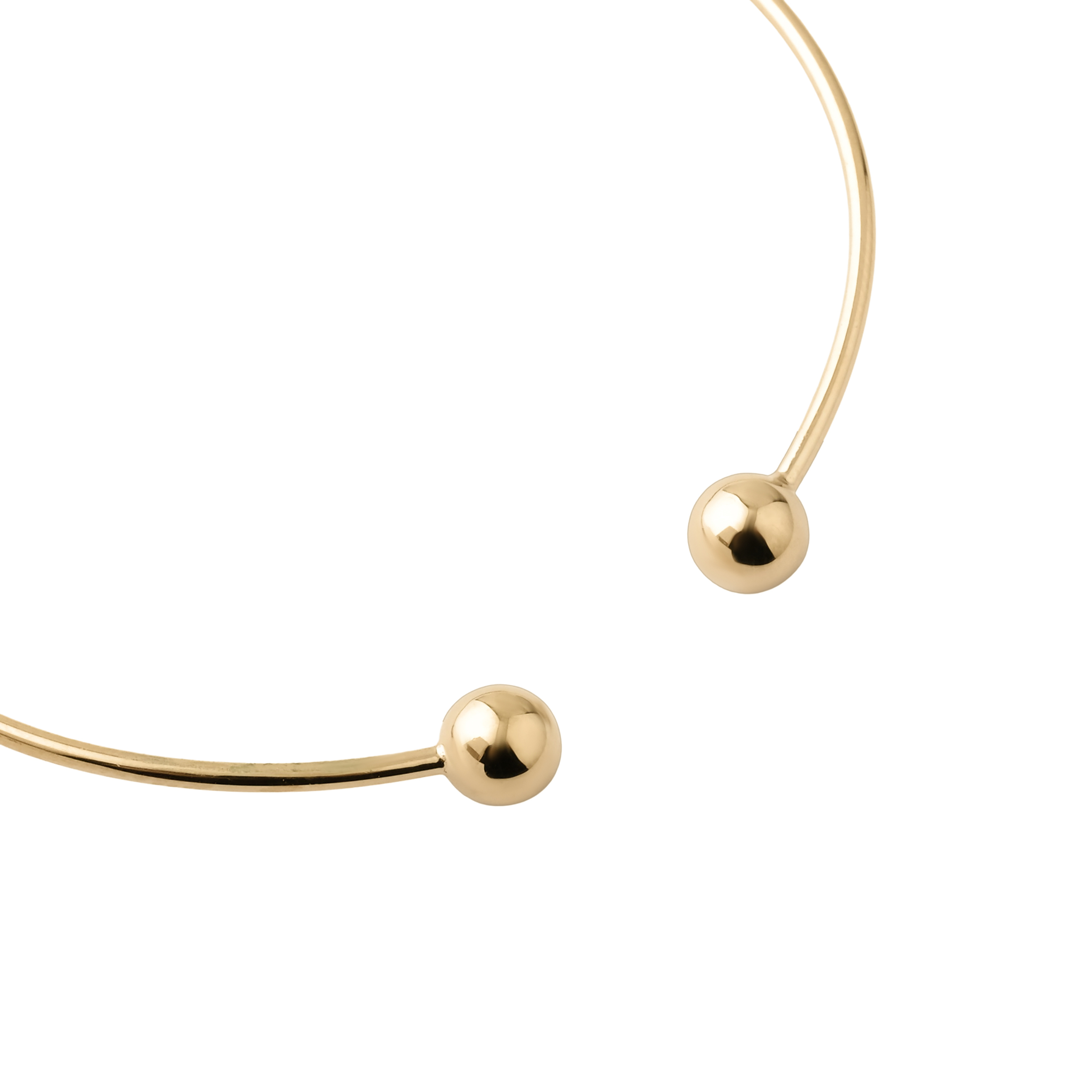 Gold-plated silver open-ended bracelet with a clover pendant