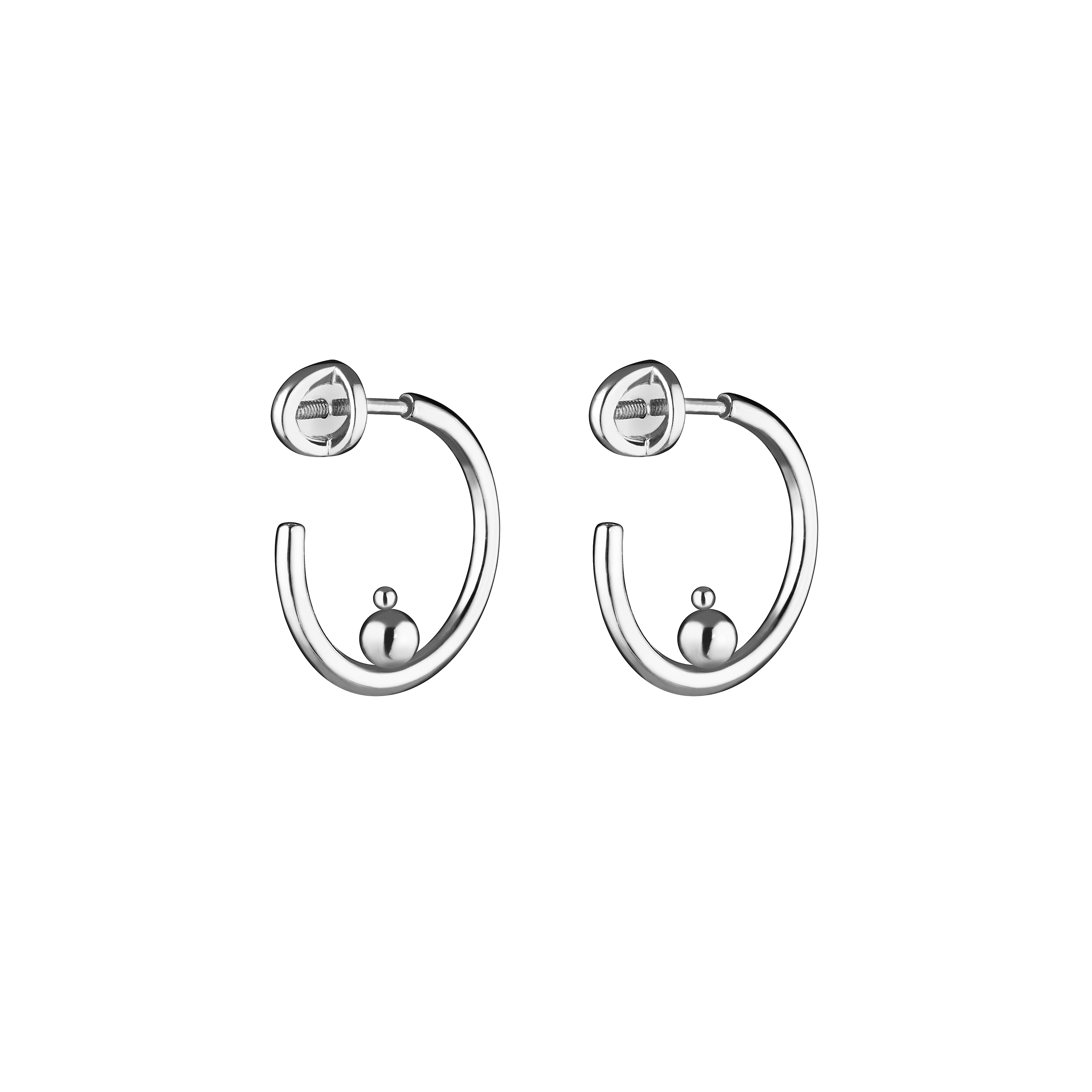 White Gold Hoop Earrings