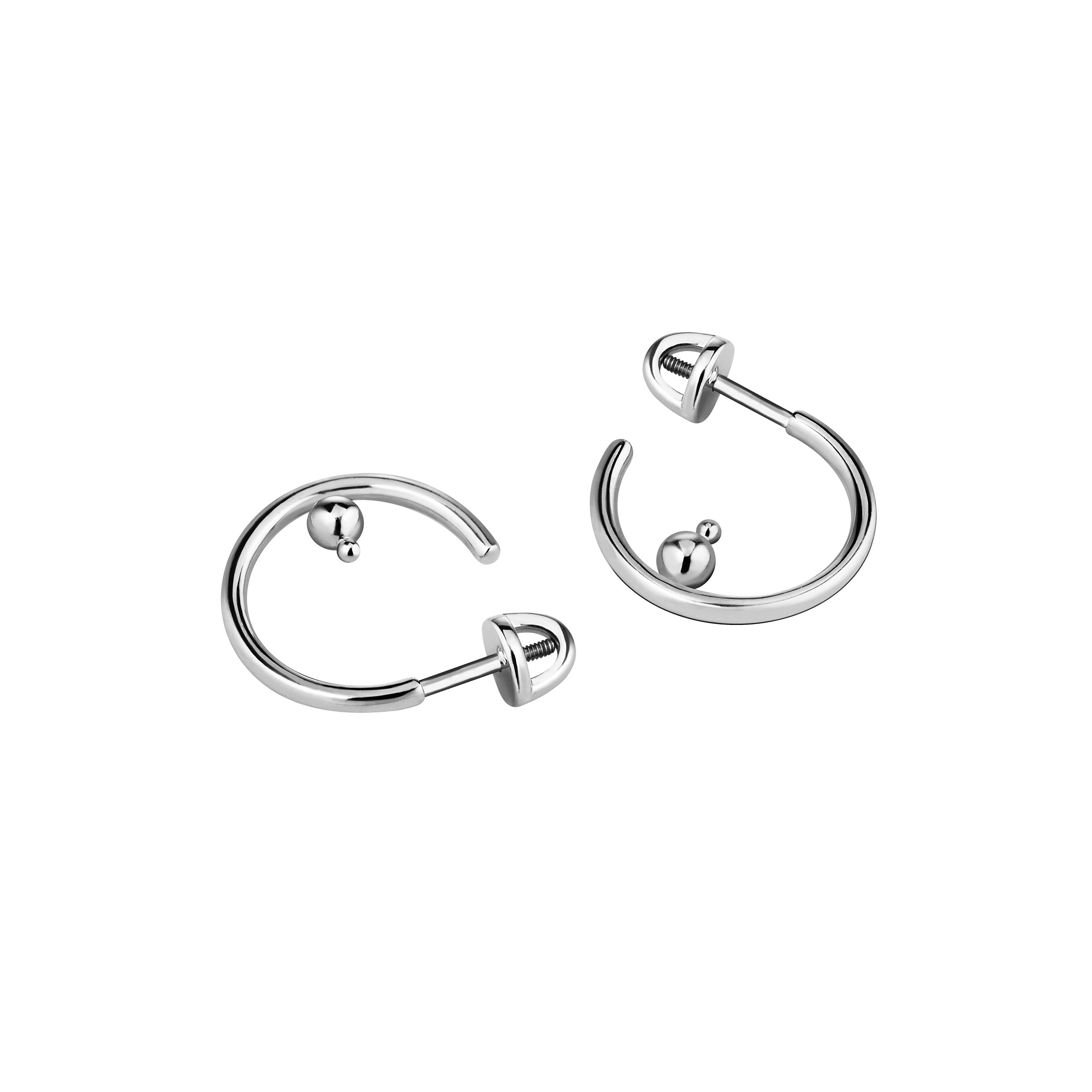 White Gold Hoop Earrings
