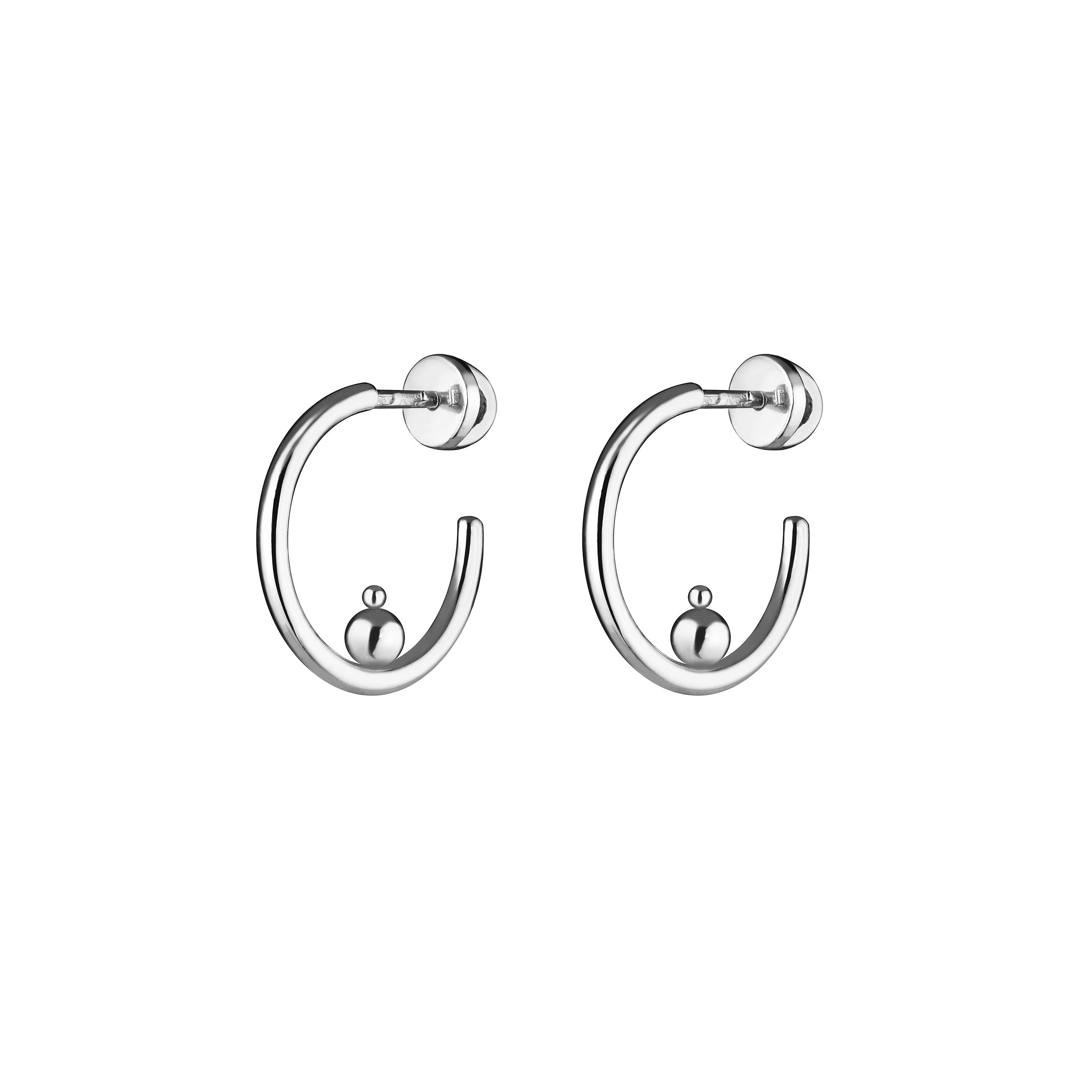 White Gold Hoop Earrings