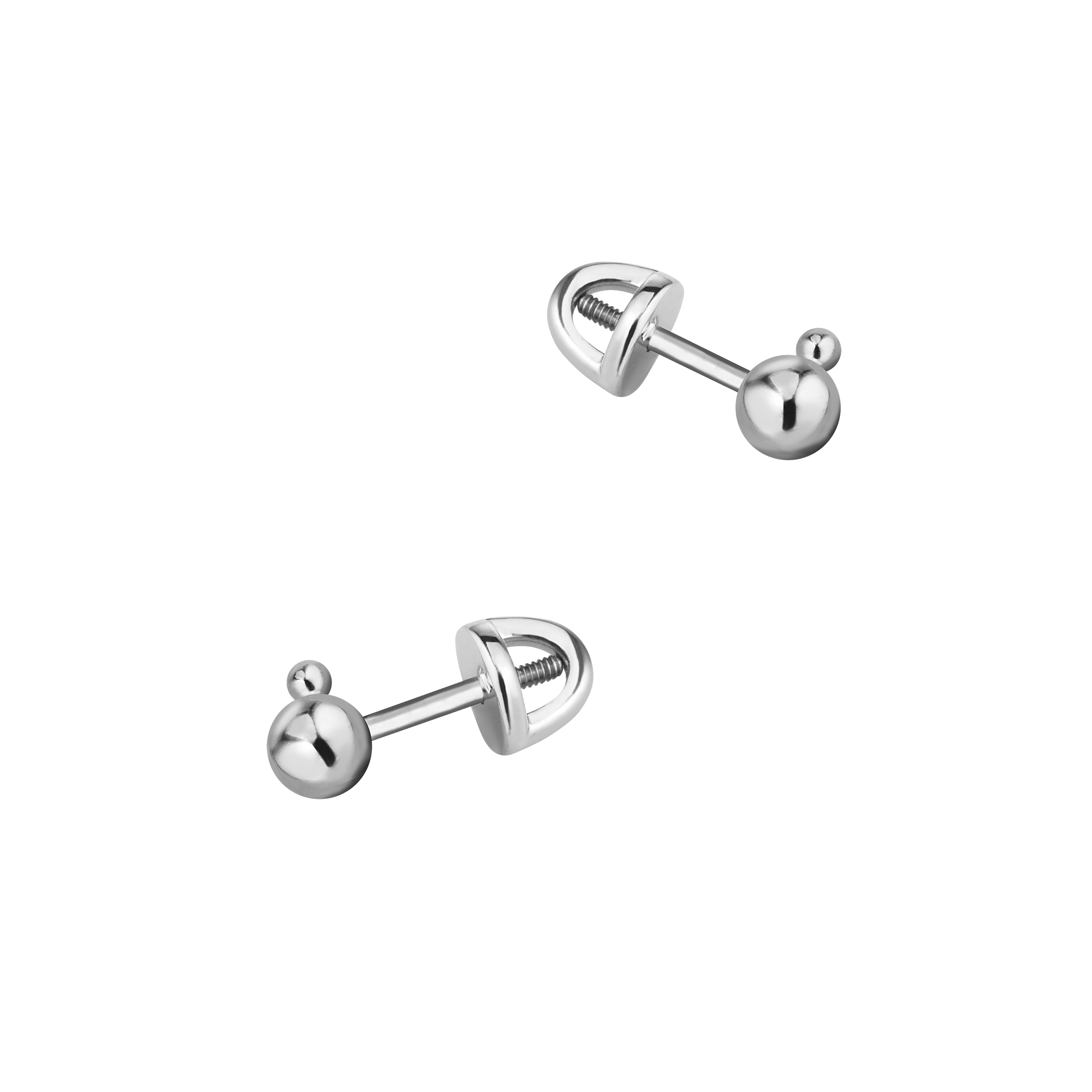 Poussettes-balls made of white gold