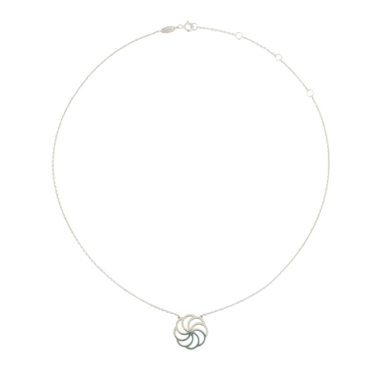 LUSIN Jewelry Колье из серебра Sun & Eternity Big Necklace lusin jewelry колье из серебра kaleidoscop necklace