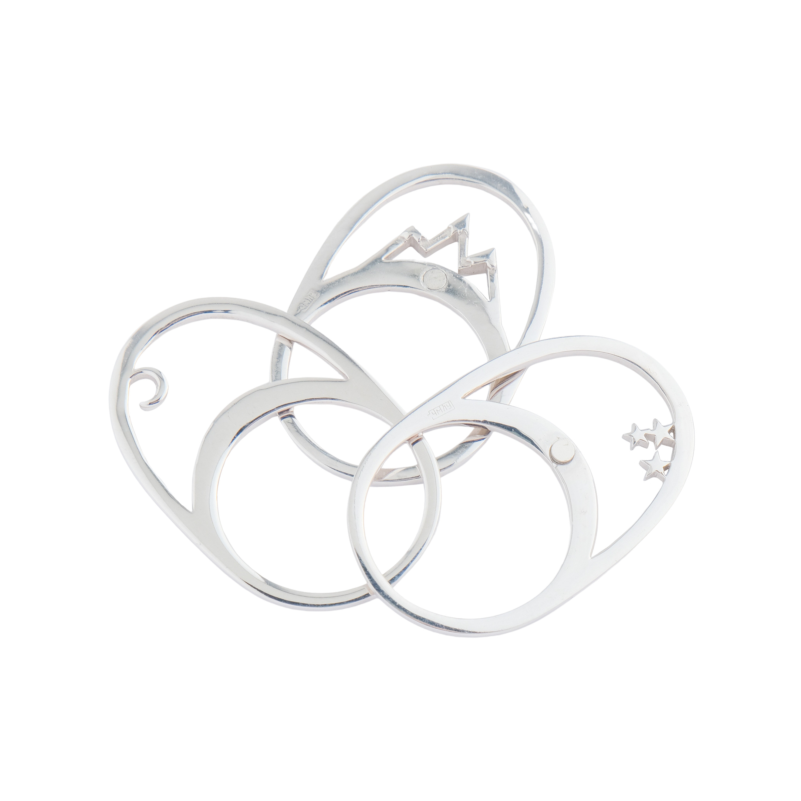 Овальное кольцо Globe rings из серебра