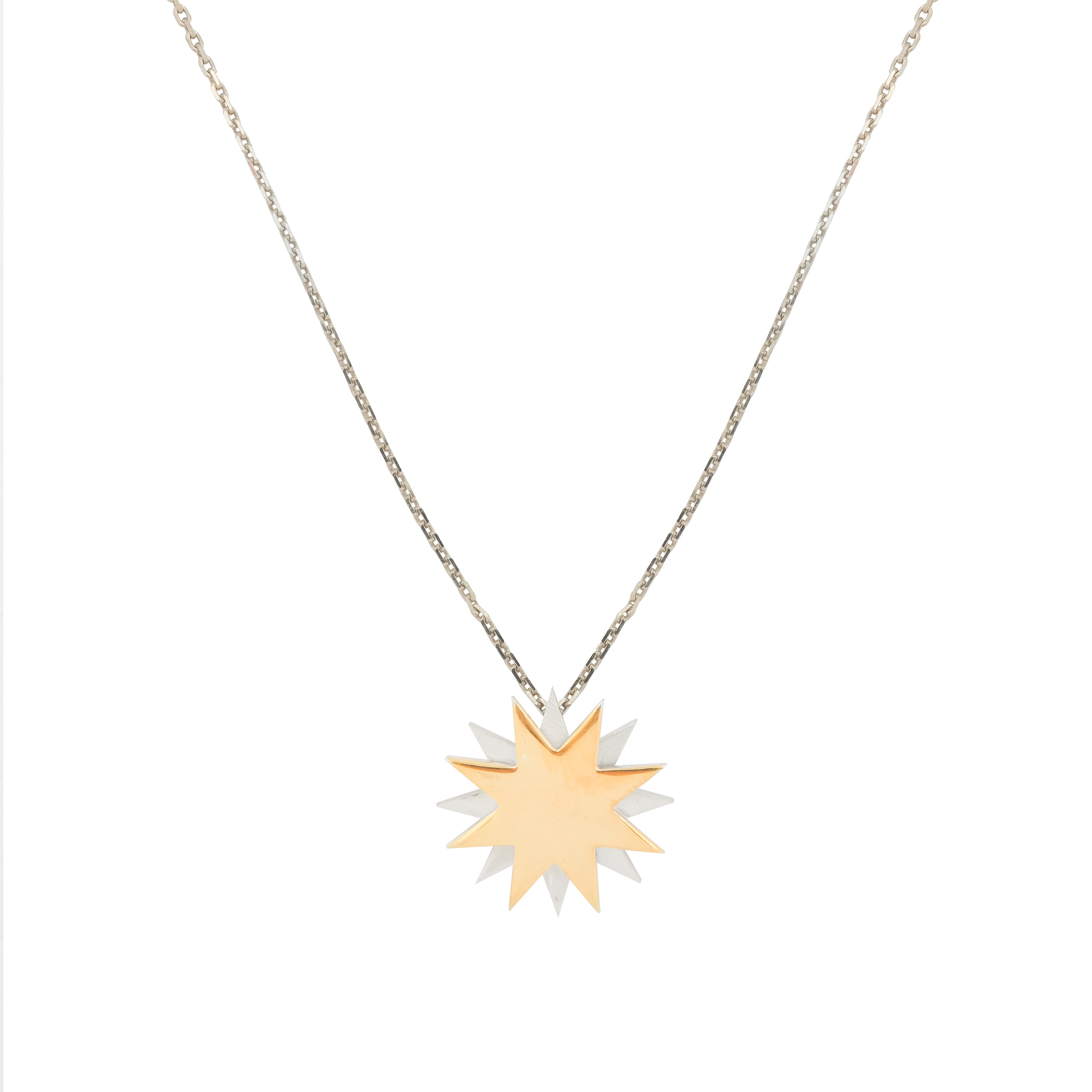 Колье из серебра с позолоченной звездой Star Necklace