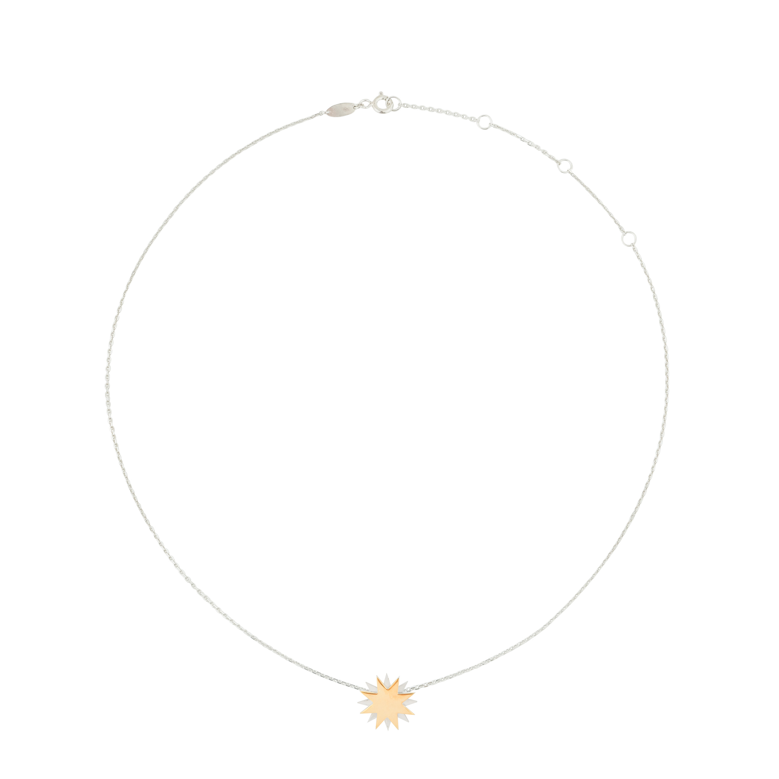Колье из серебра с позолоченной звездой Star Necklace