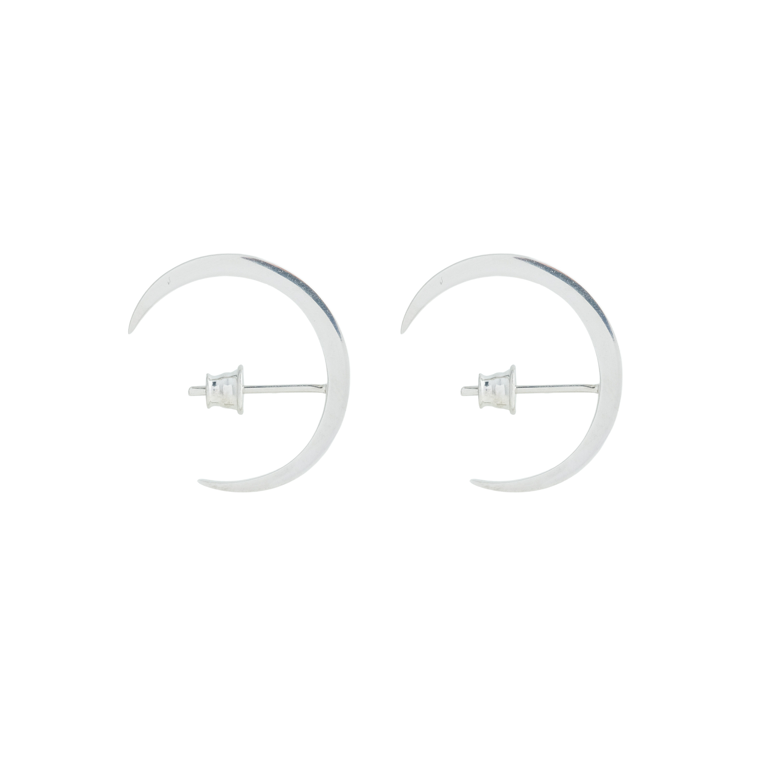 Серьги-полумесяцы Luna Hoops из серебра