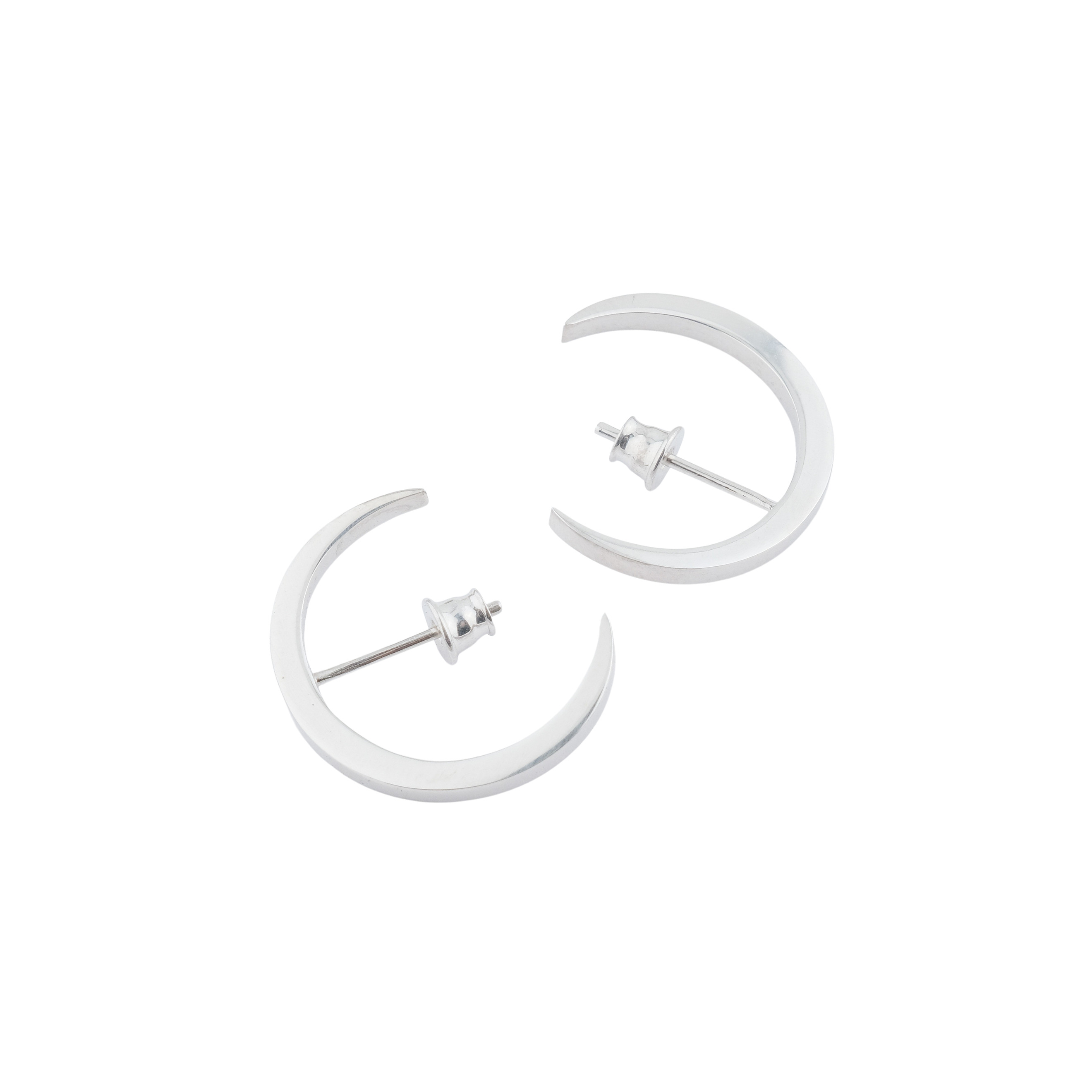 Серьги-полумесяцы Luna Hoops из серебра