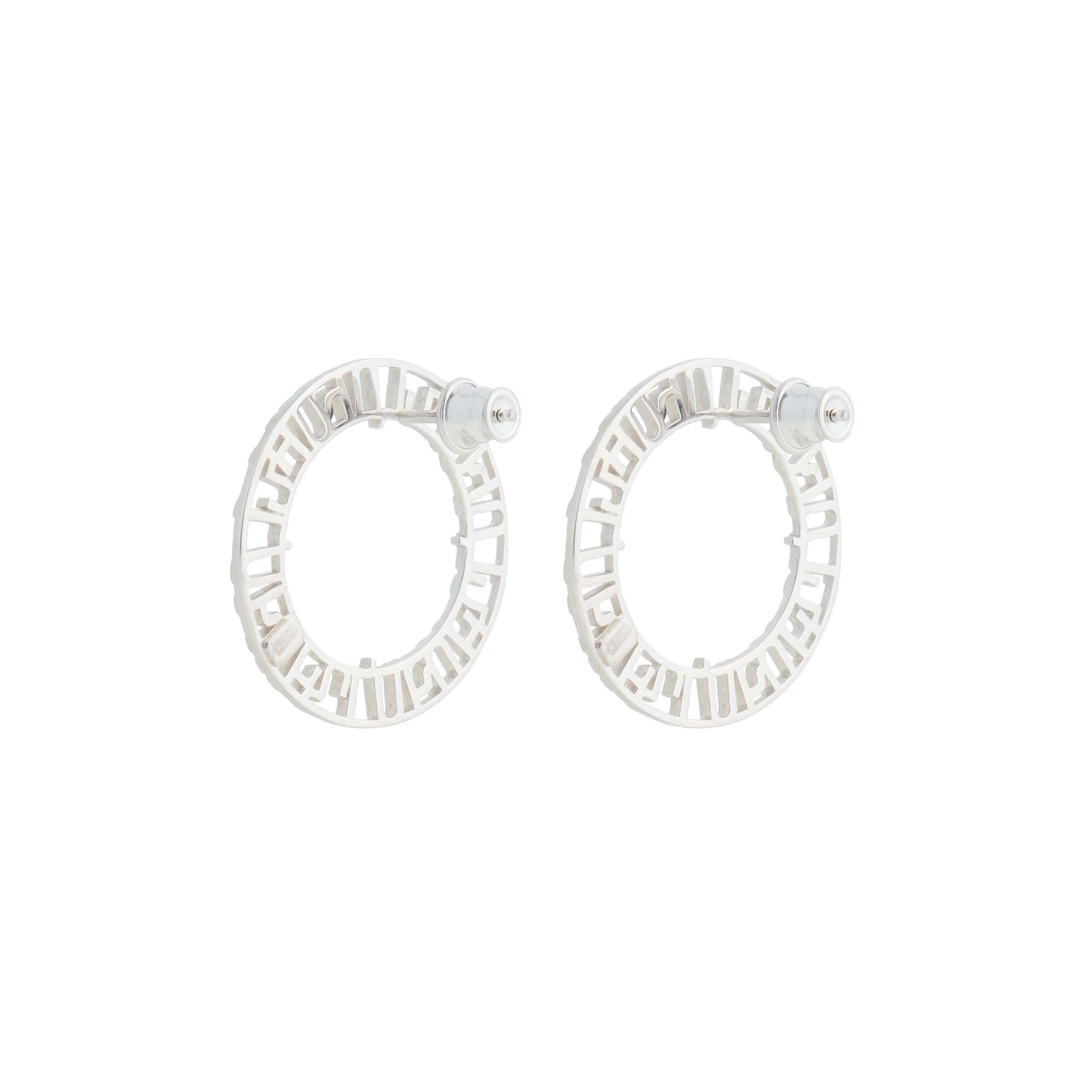 Earrings-circles made of silver LUSÍN earrings