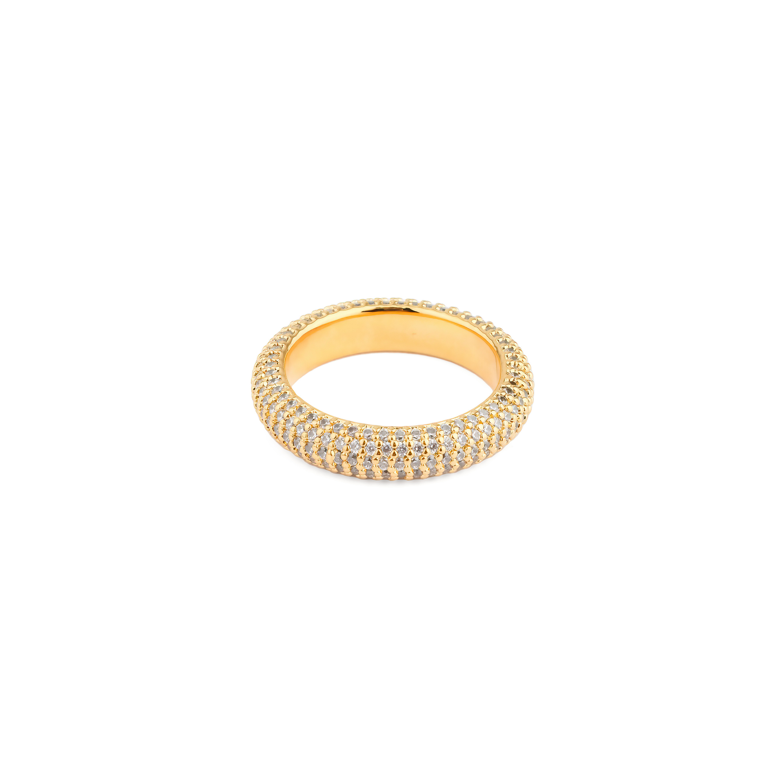 Set of rings with crystals