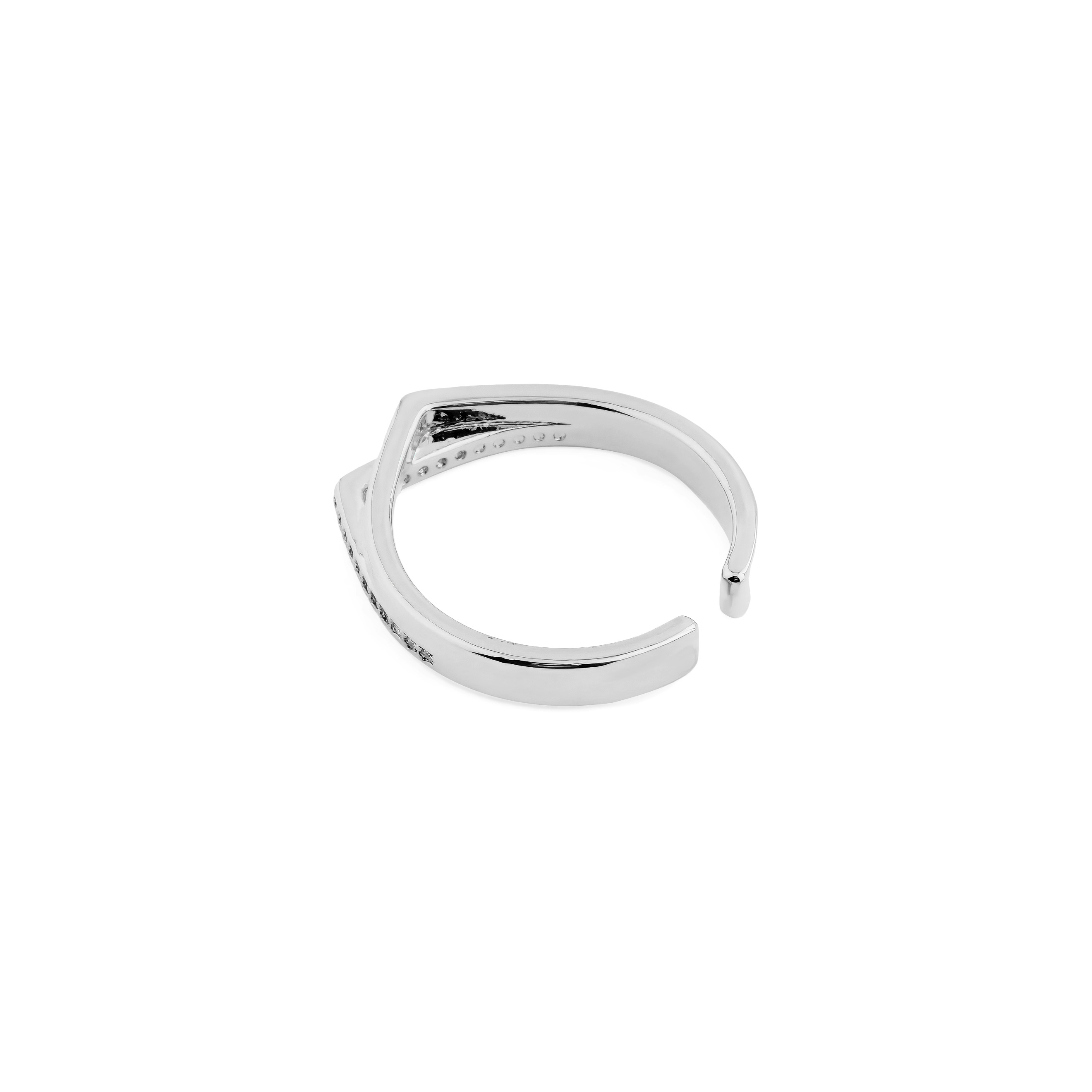 ring with crystals and two corners