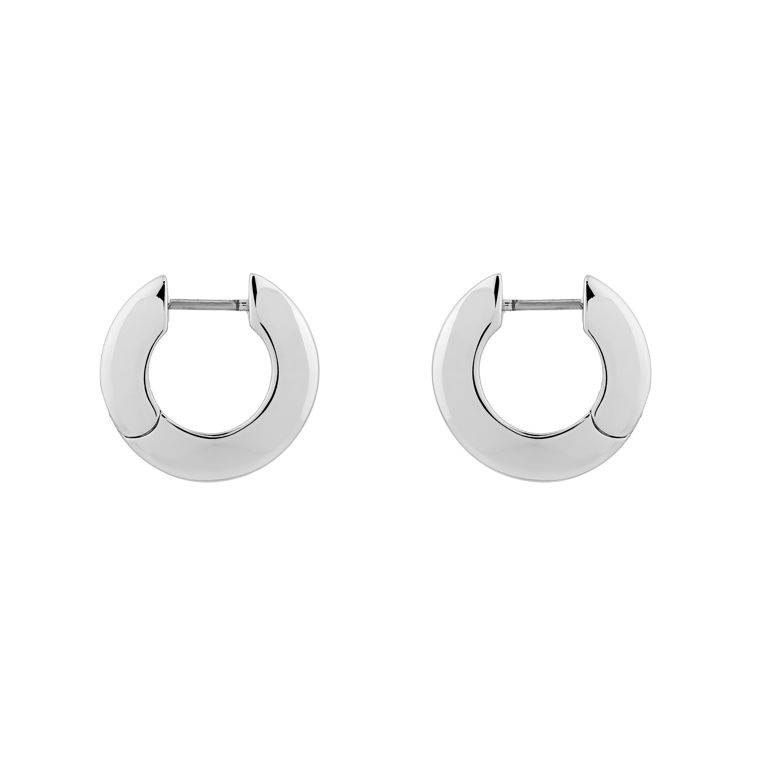 Малые серебристые круглые серьги TONI HINGED HOOP