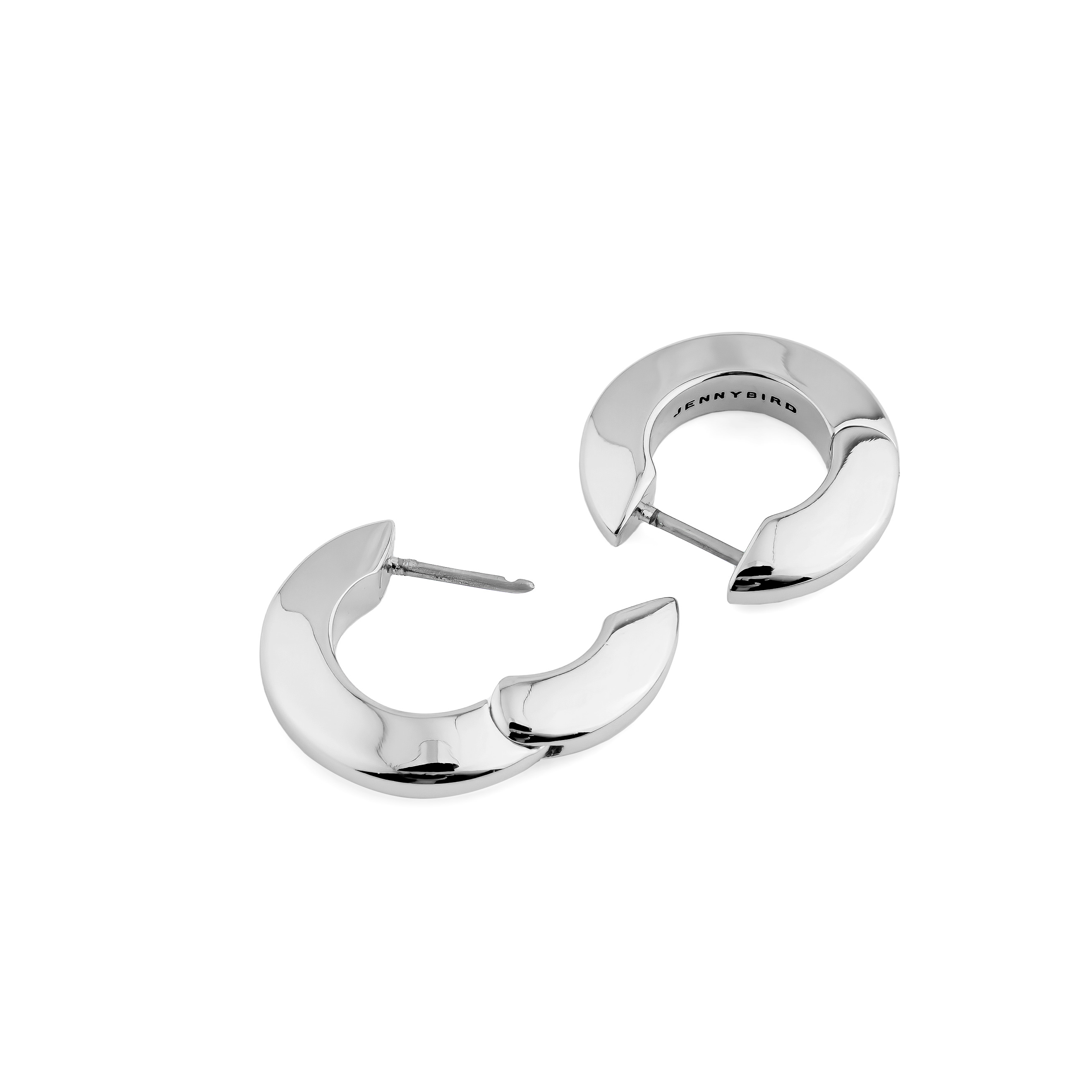 Малые серебристые круглые серьги TONI HINGED HOOP
