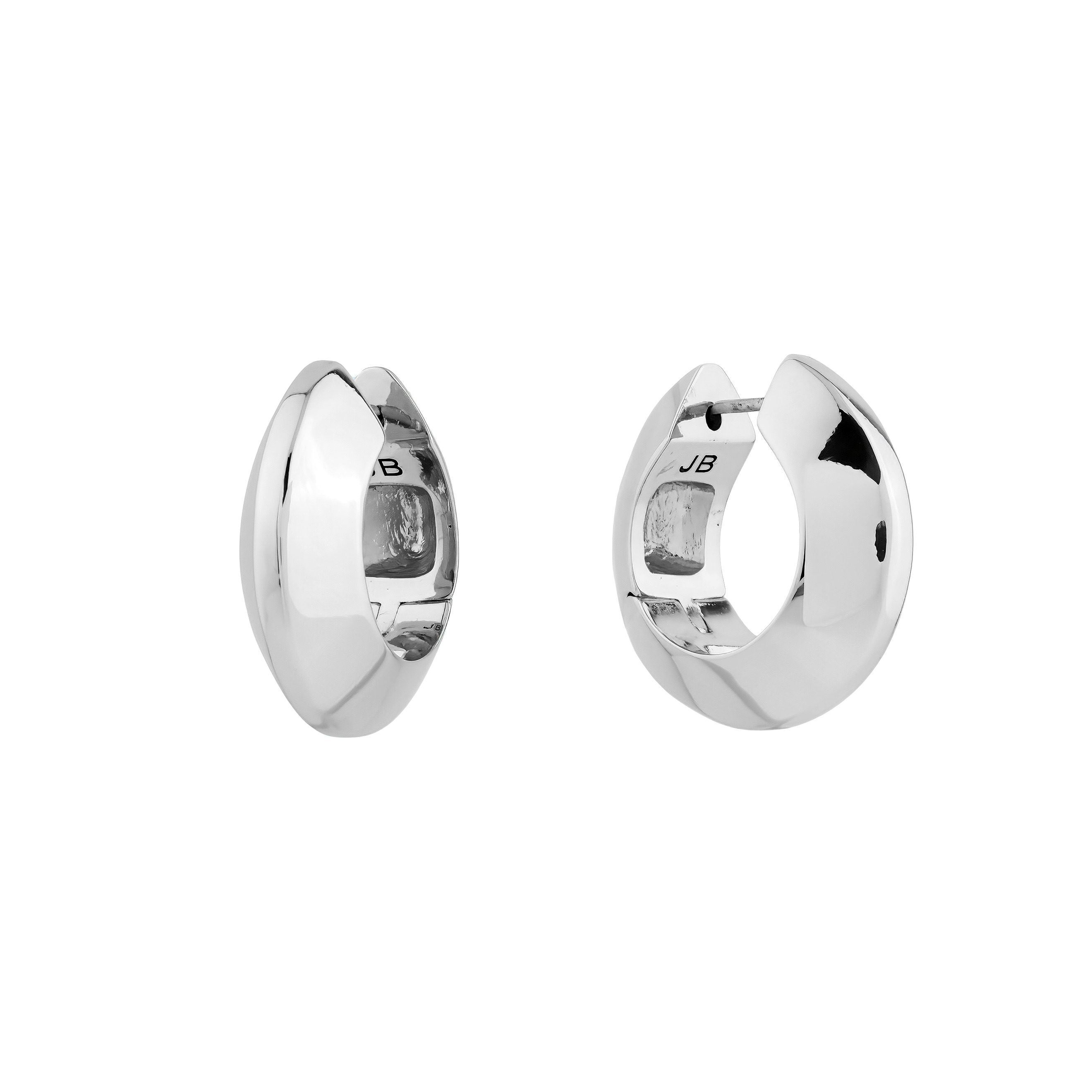 Medium Round Earrings WIDE HUNGED HOOPS