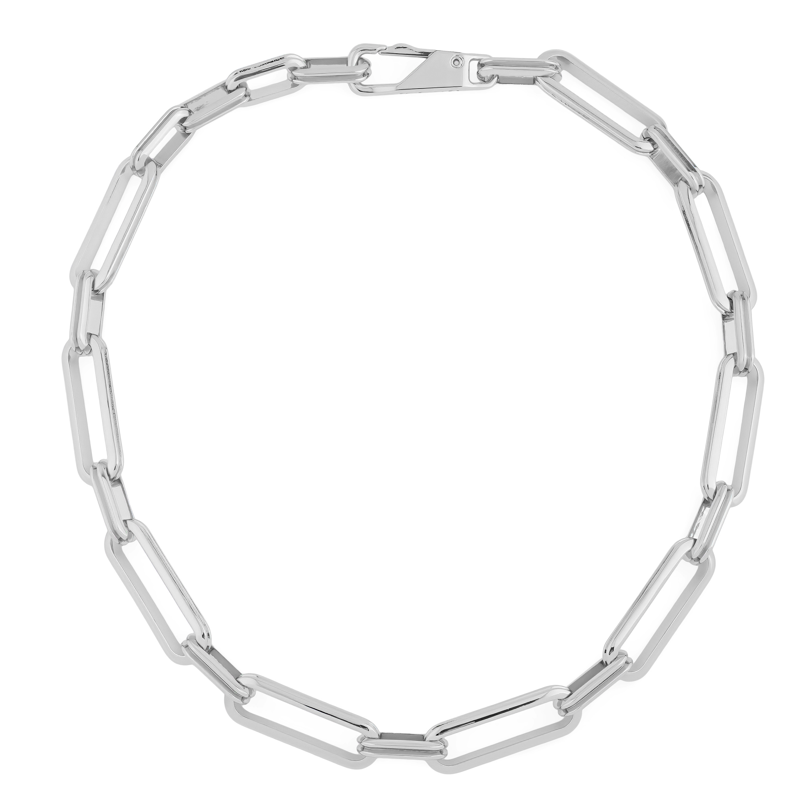 Посеребренное колье-цепь Rahni Ribbed