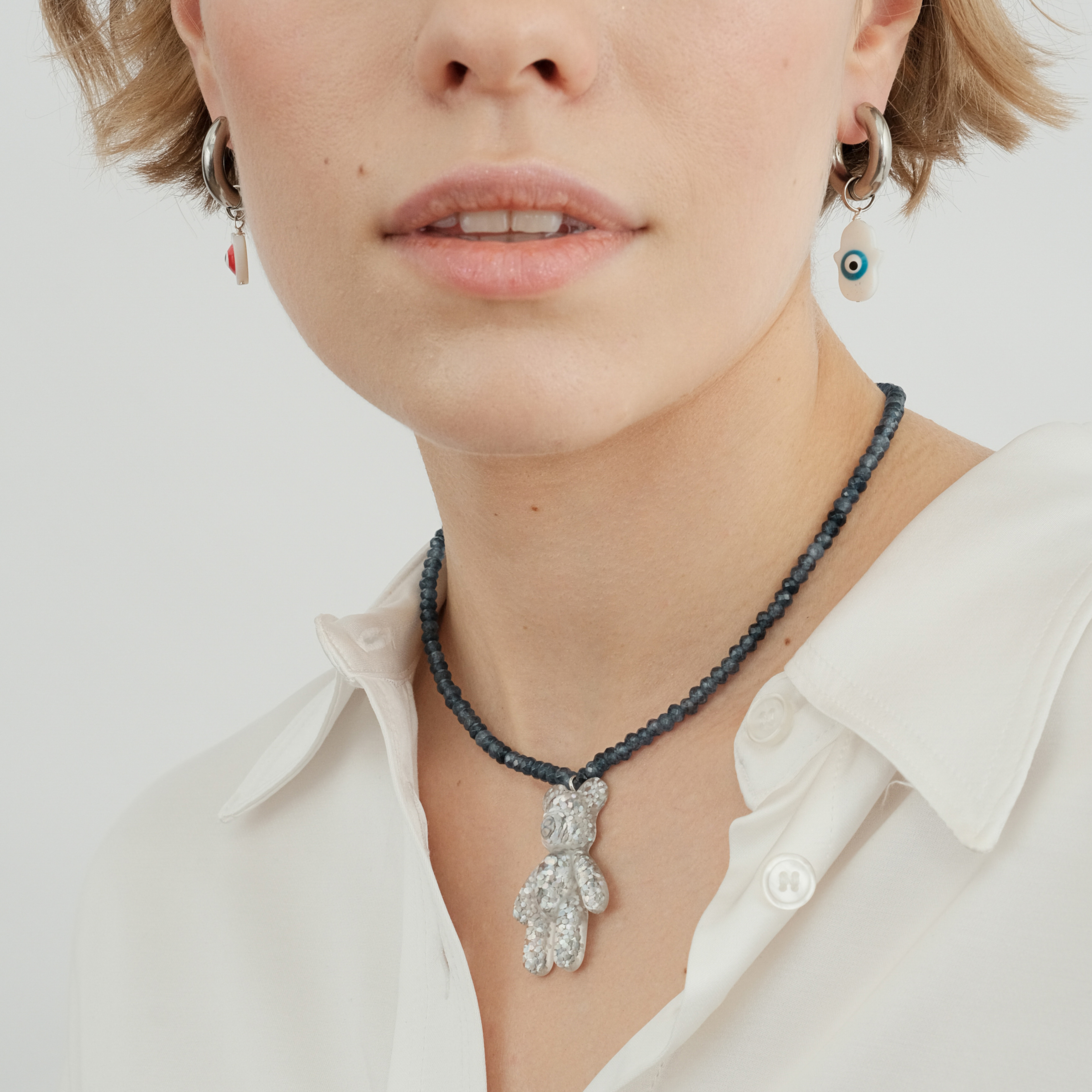Sapphire necklace "Bear"