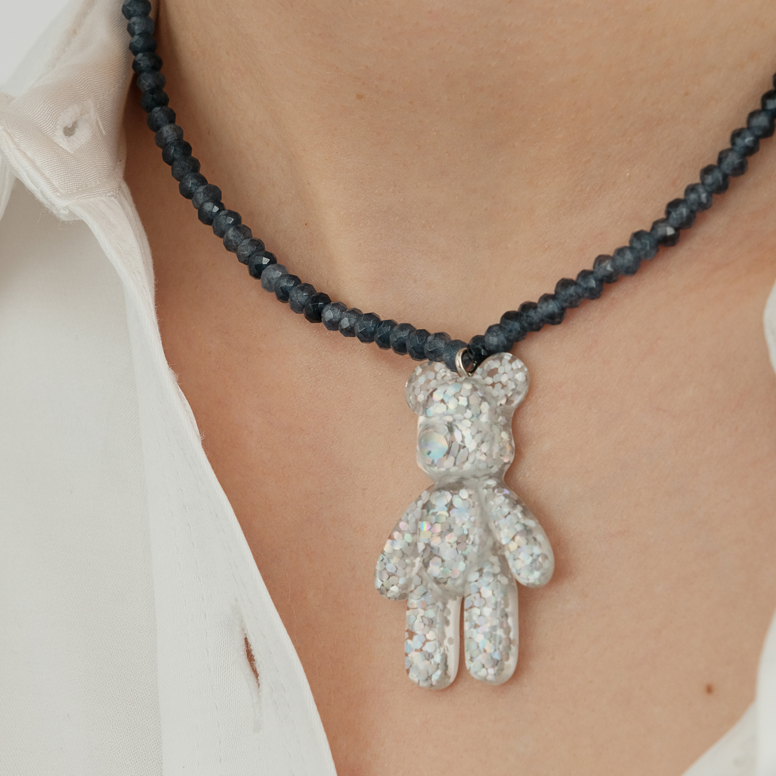 Sapphire necklace "Bear"