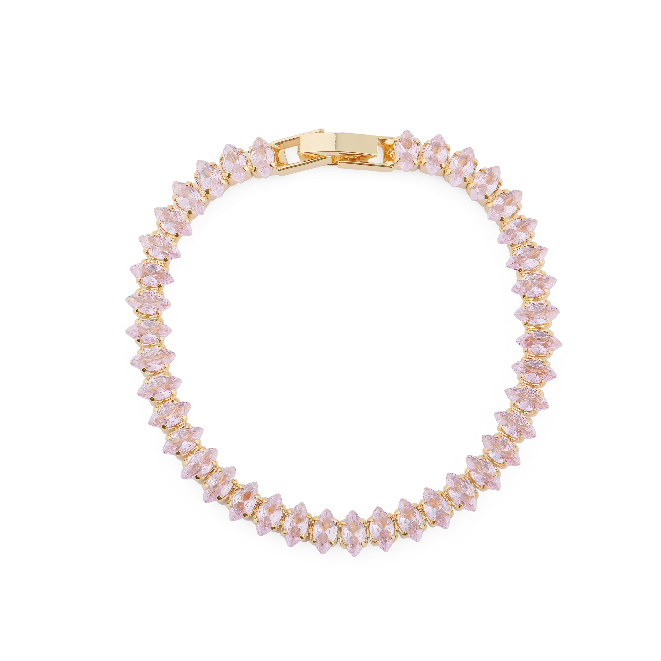 Bracelet with pink crystals