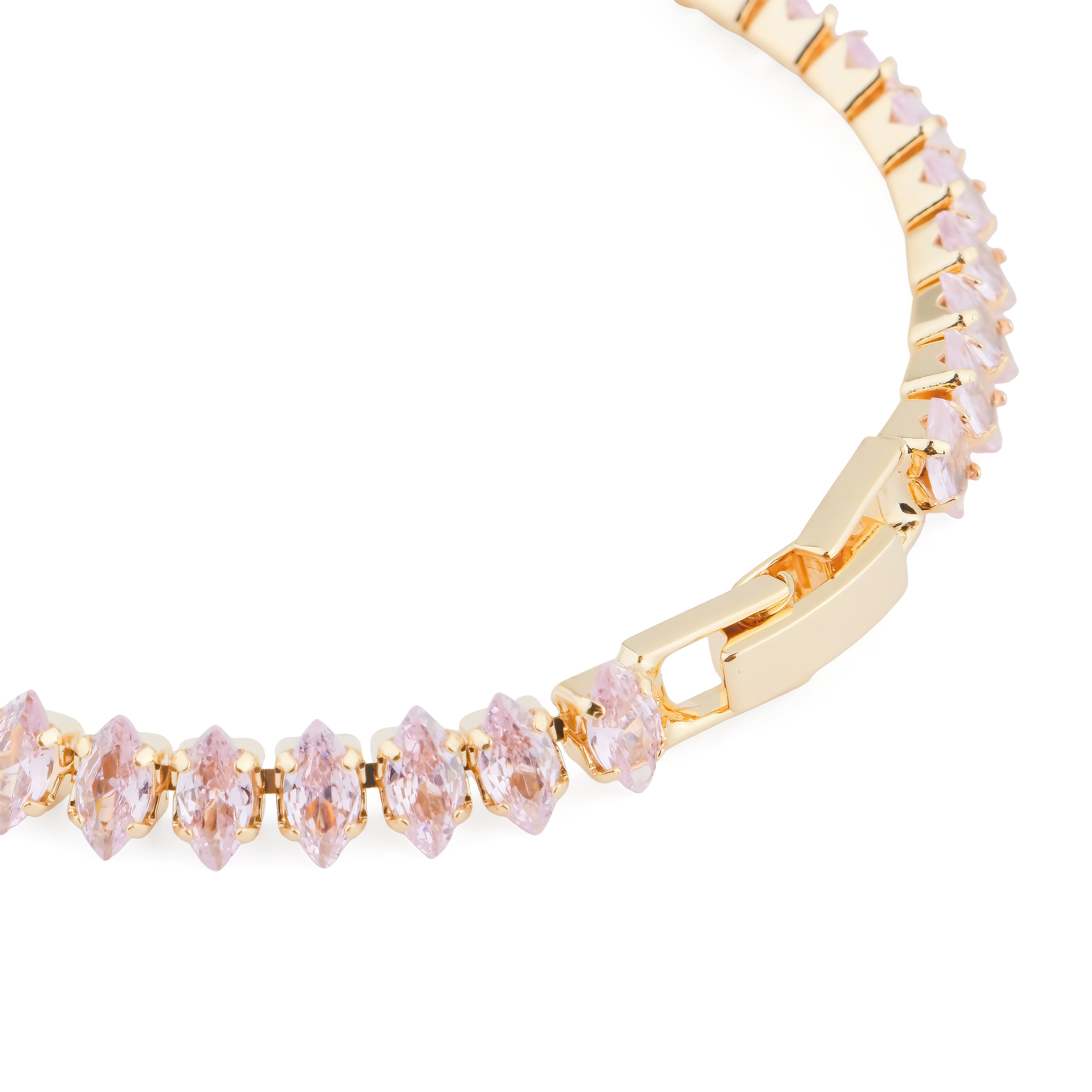 Bracelet with pink crystals