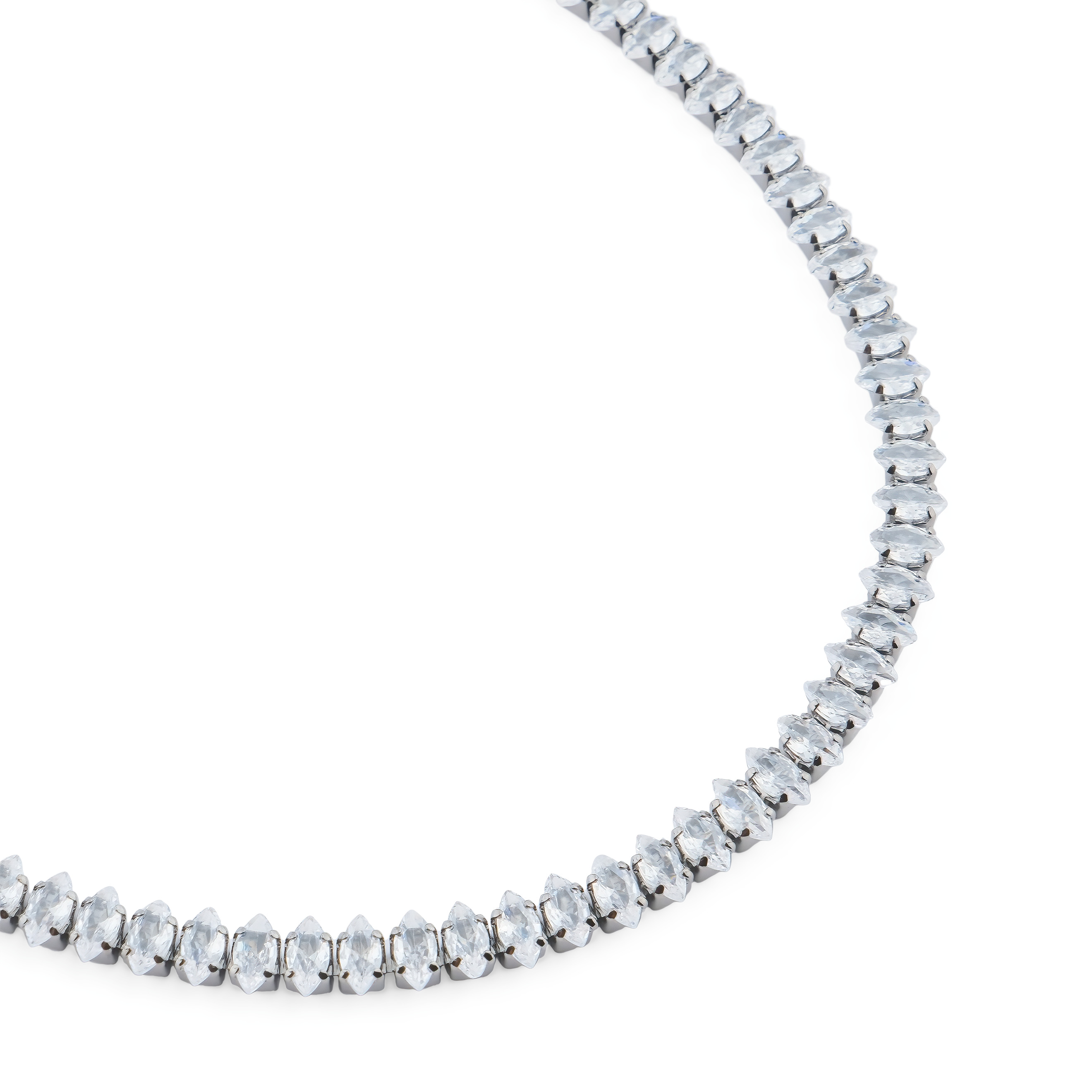 Choker necklace with smoky crystals