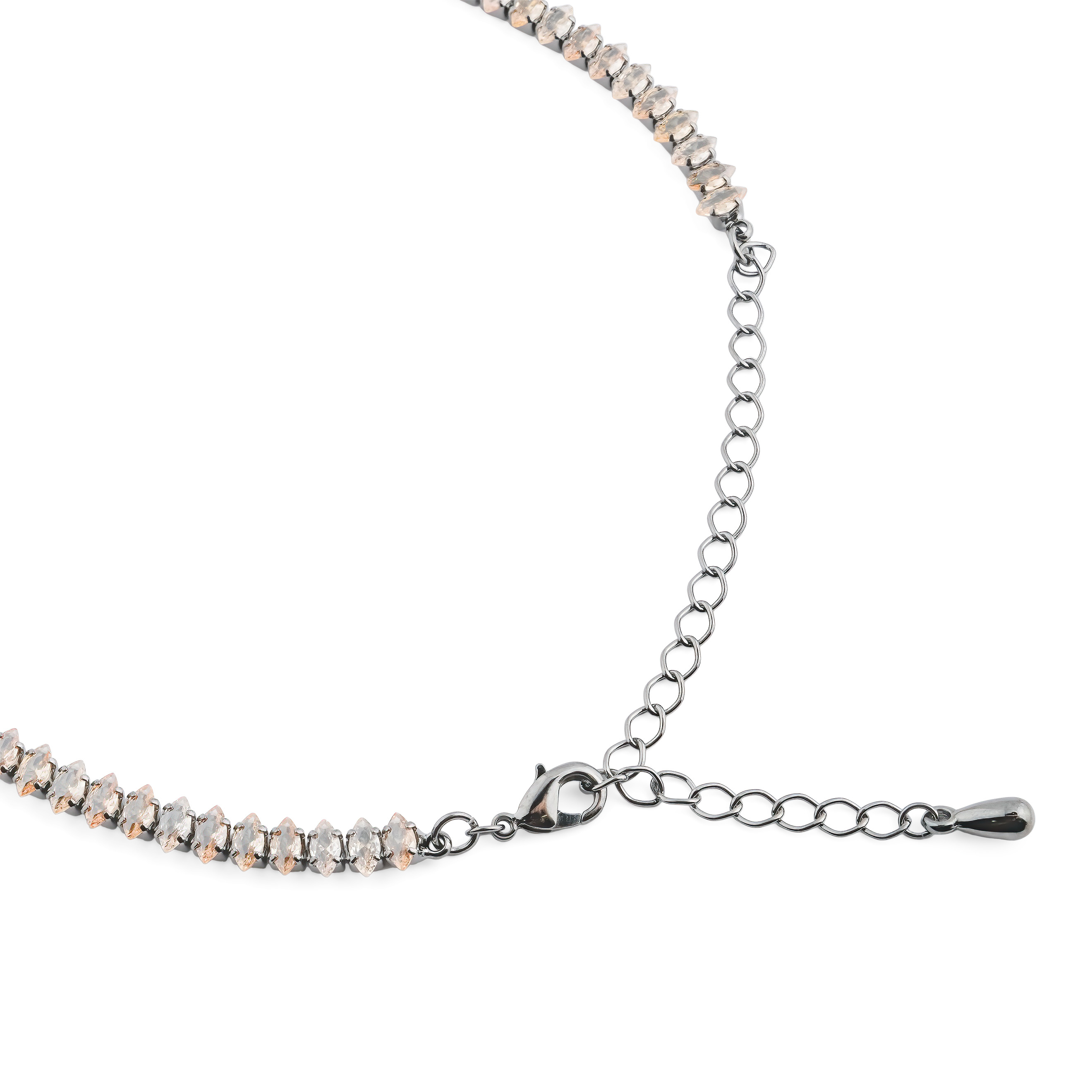 Choker necklace with caramel crystals