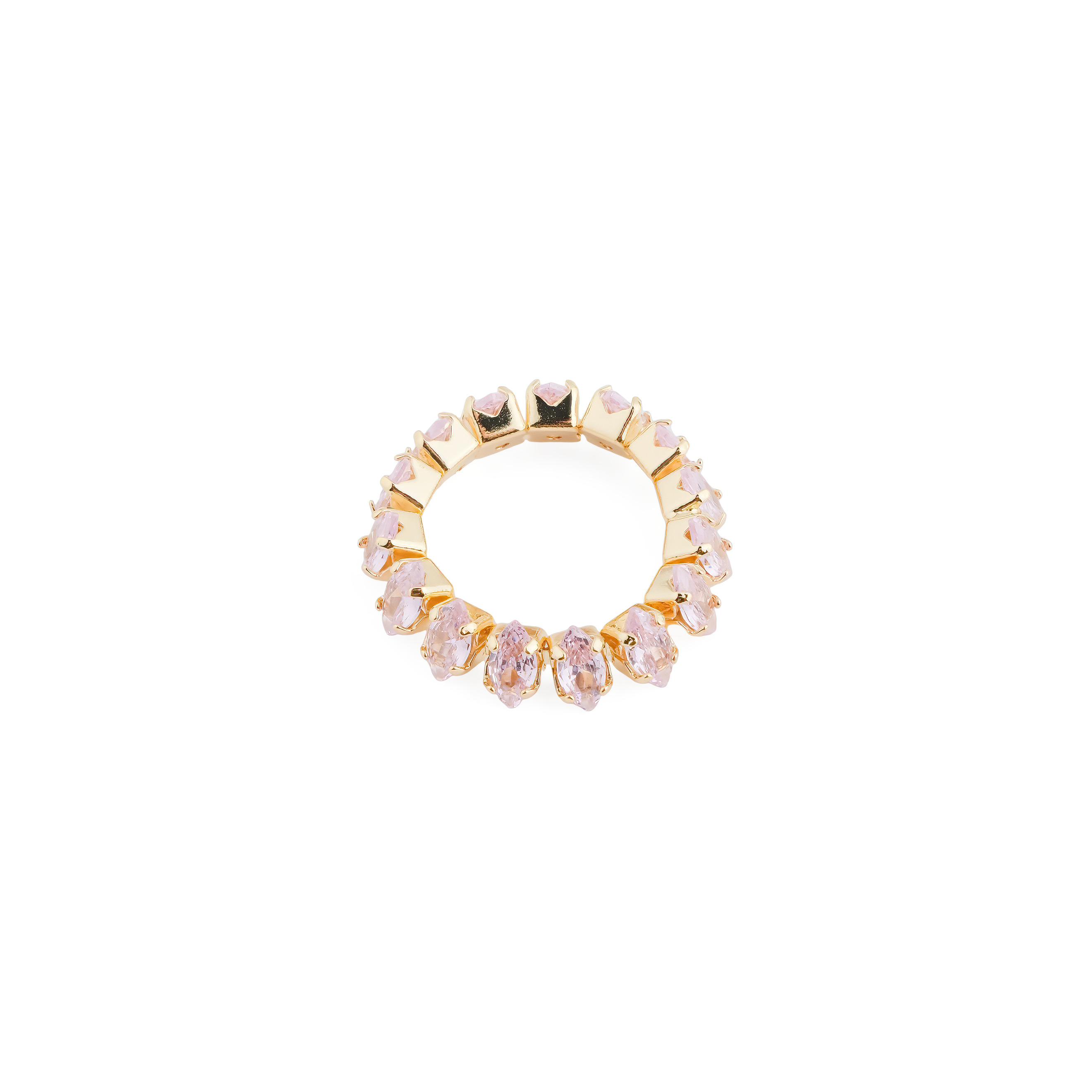 Ring with pink crystals
