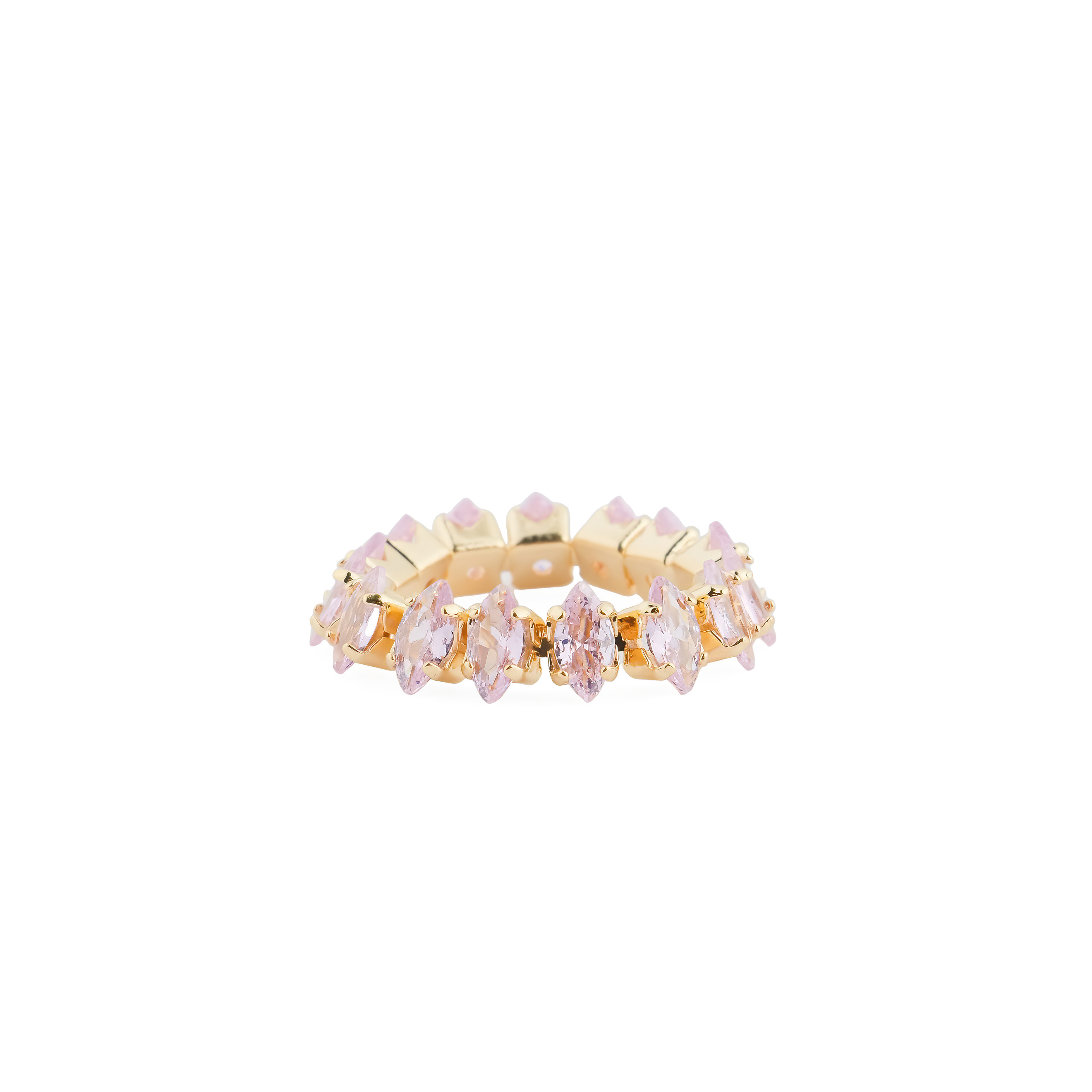 Ring with pink crystals