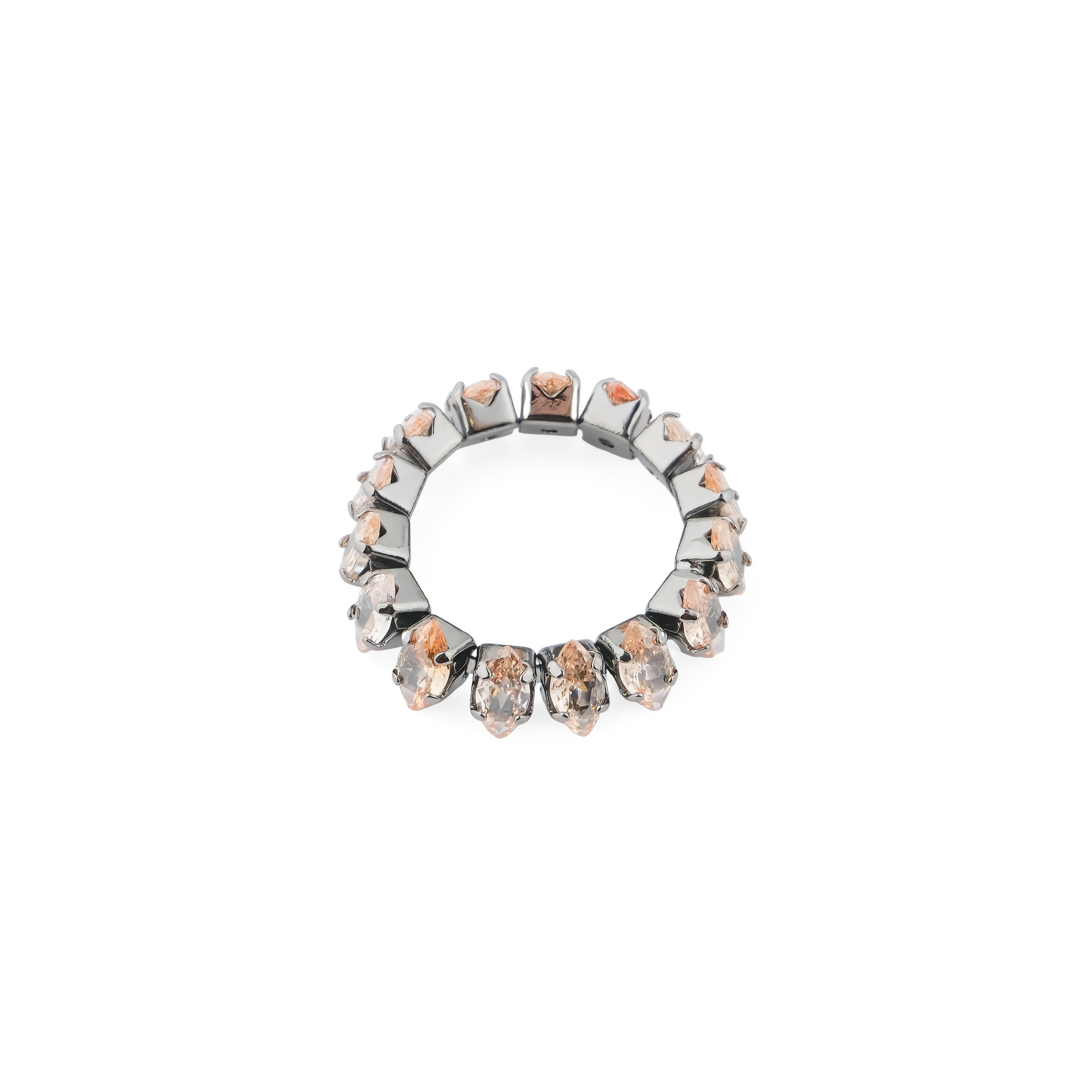 Ring with caramel crystals