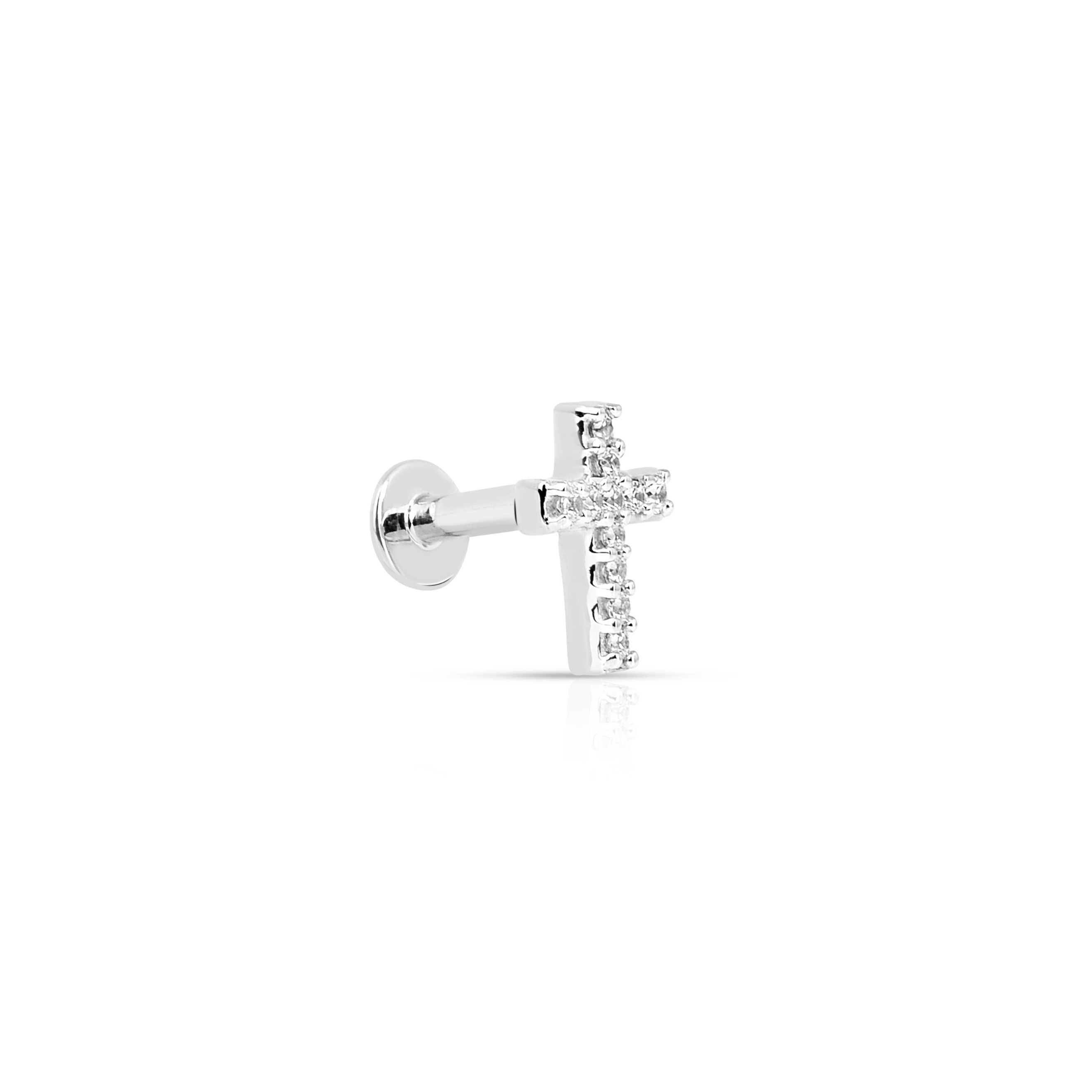 Cheat-a cross made of silver with zirconium