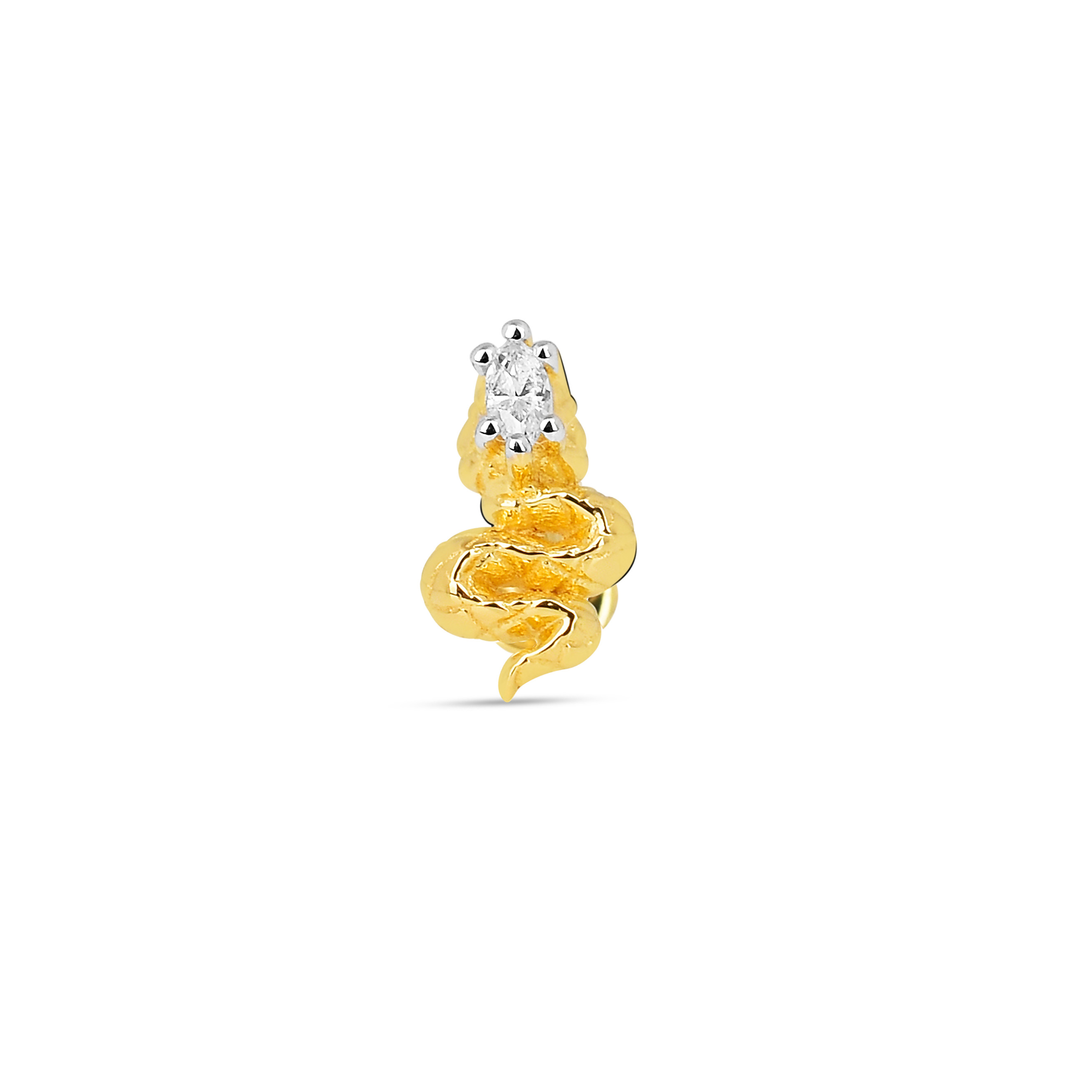 Gold-plated wrapping-a snake made of silver