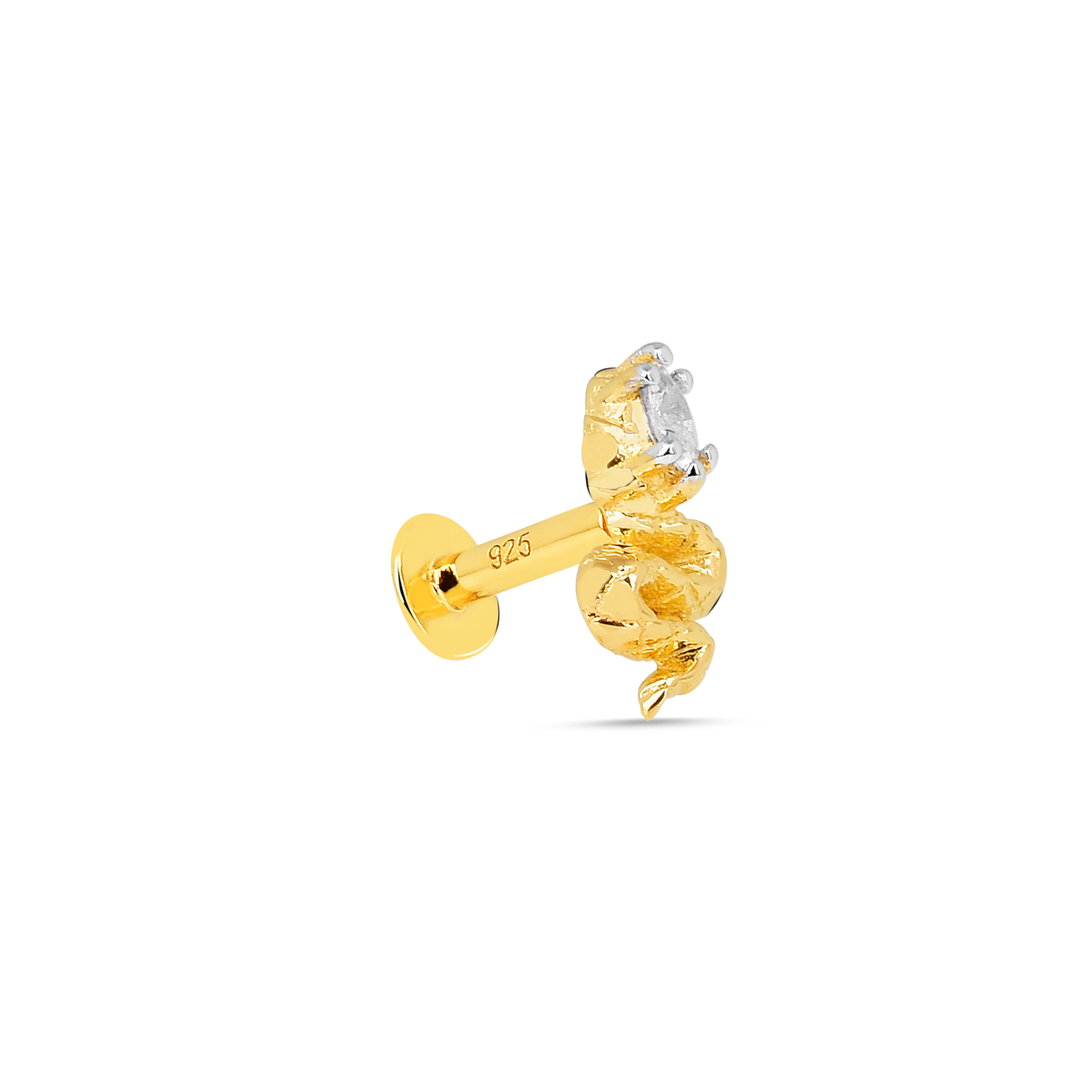 Gold-plated wrapping-a snake made of silver