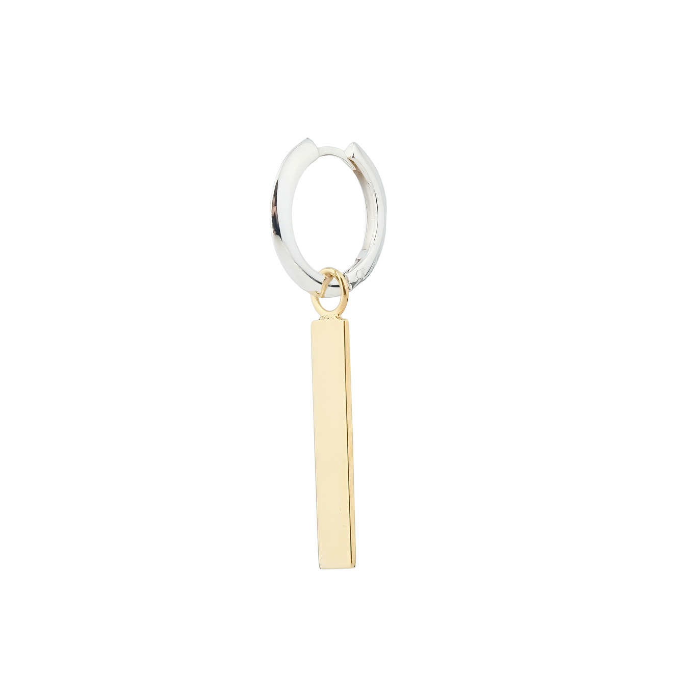 Tilda Моносерьга кликер из серебра с позолоченной палочкой tilda чокер из серебра с золотым нимбом