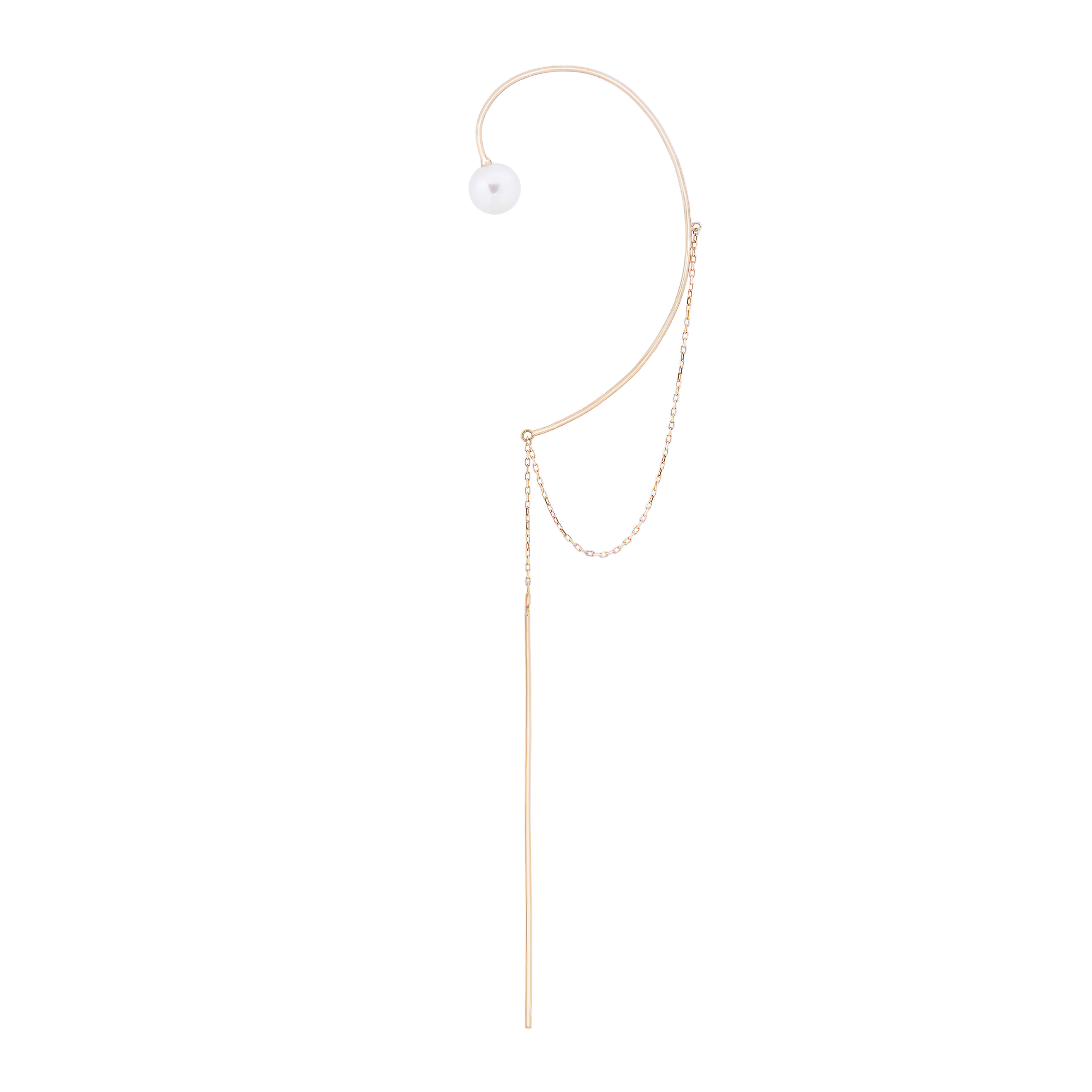 Monoserge made of yellow gold with a pearl