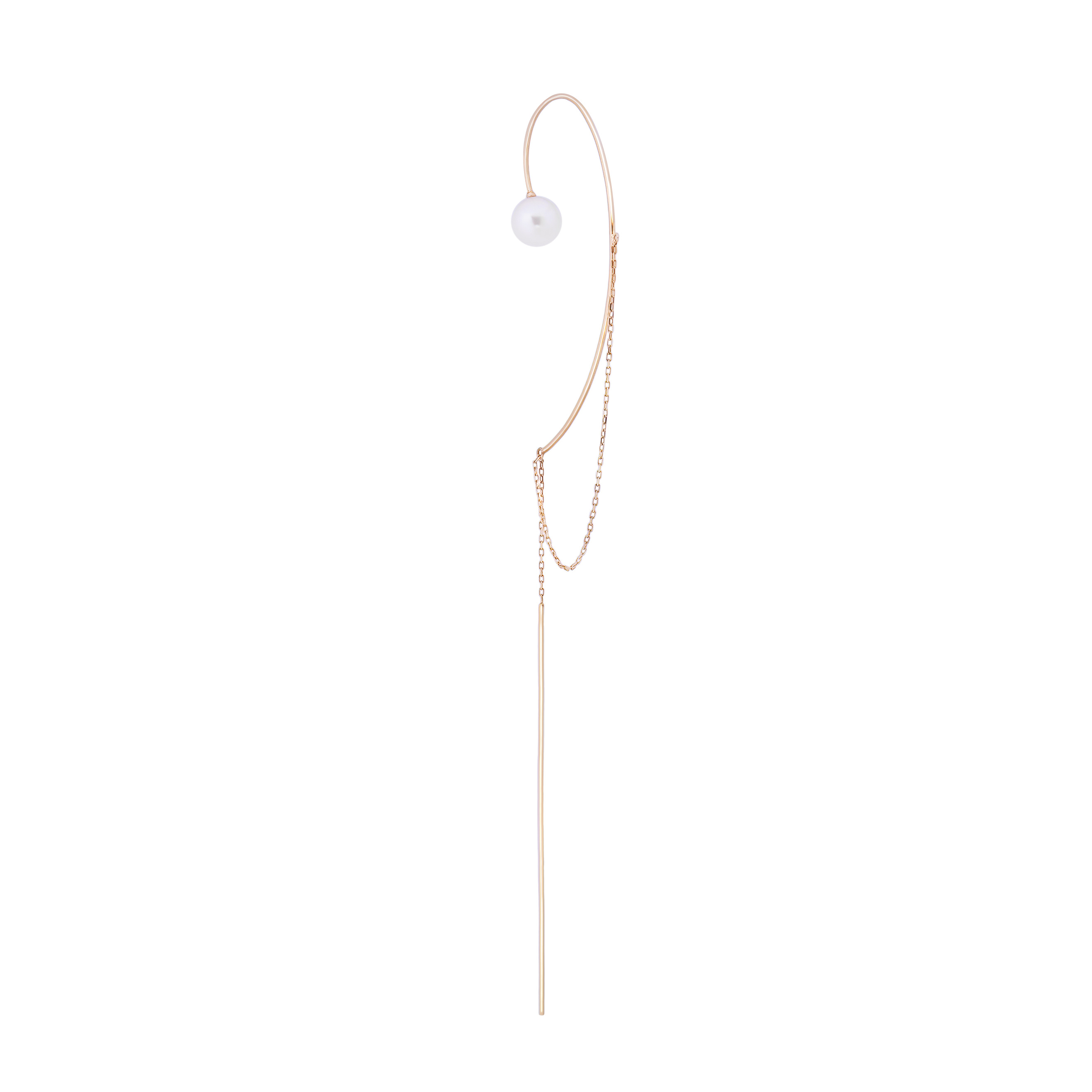 Monoserge made of yellow gold with a pearl