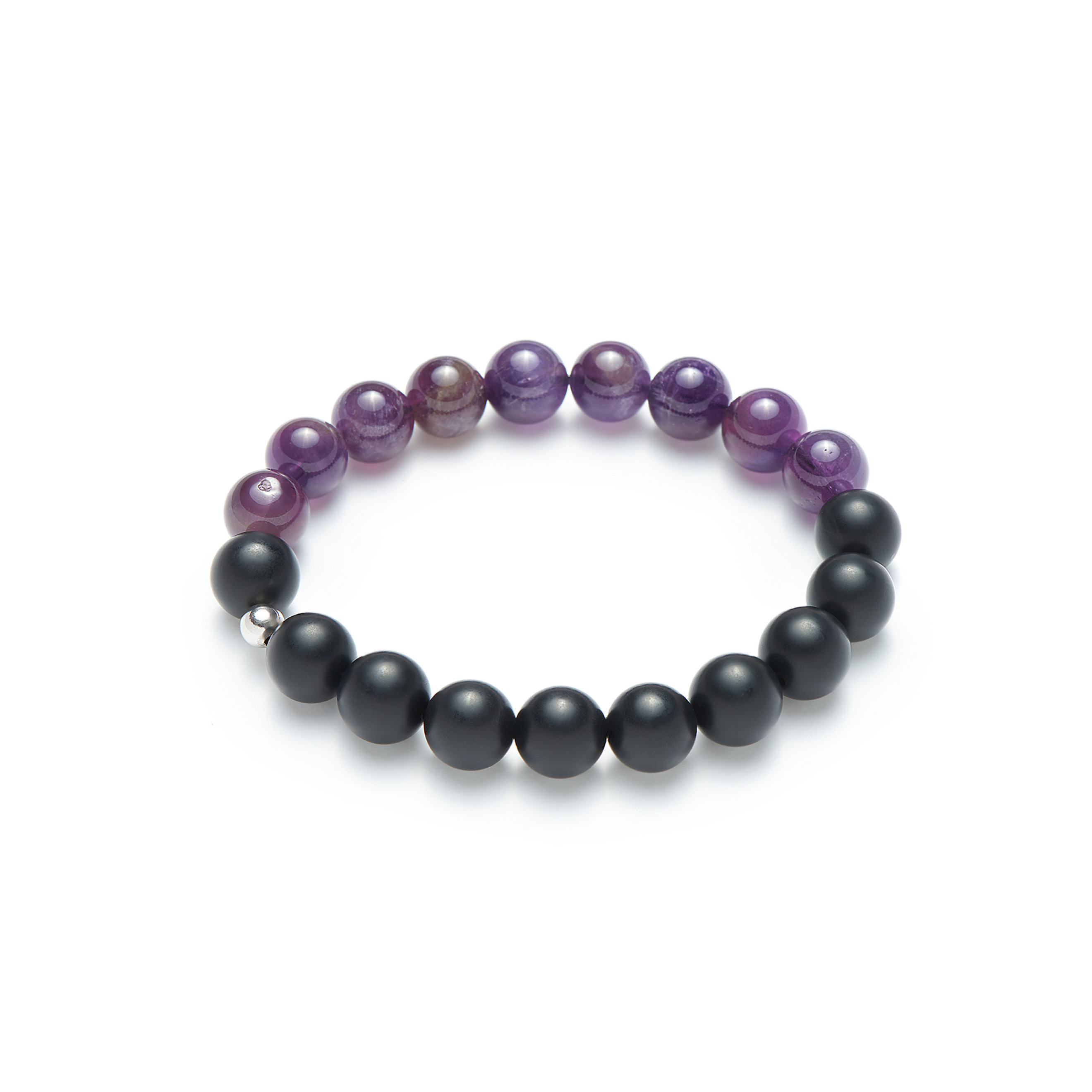 Bracelet made of agate and amethyst Ø10mm