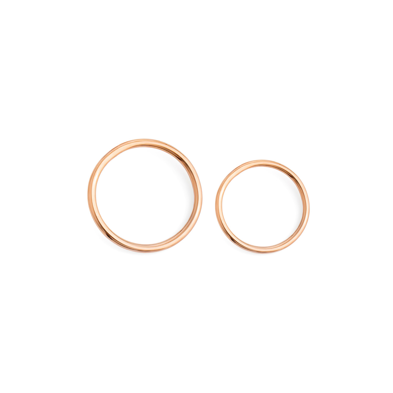 LUTA Jewelry Покрытые розовым золотом фаланговые кольца из серебра Sparkling