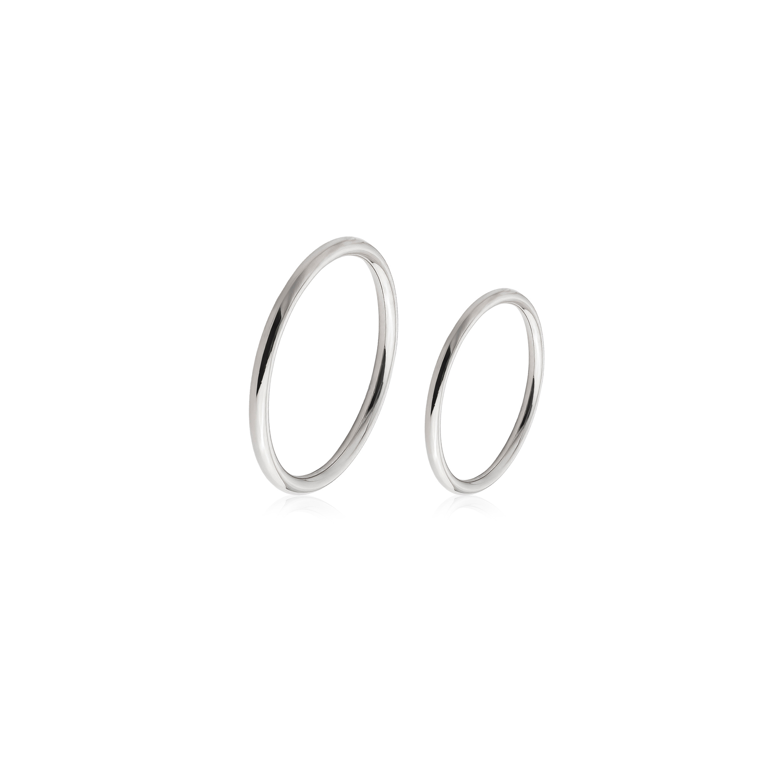 Sparkling Silver Phalanx Rings